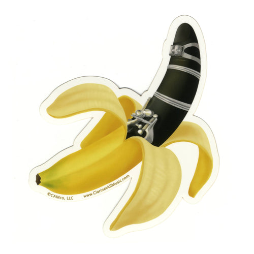 Clarinet Banana Vinyl Sticker