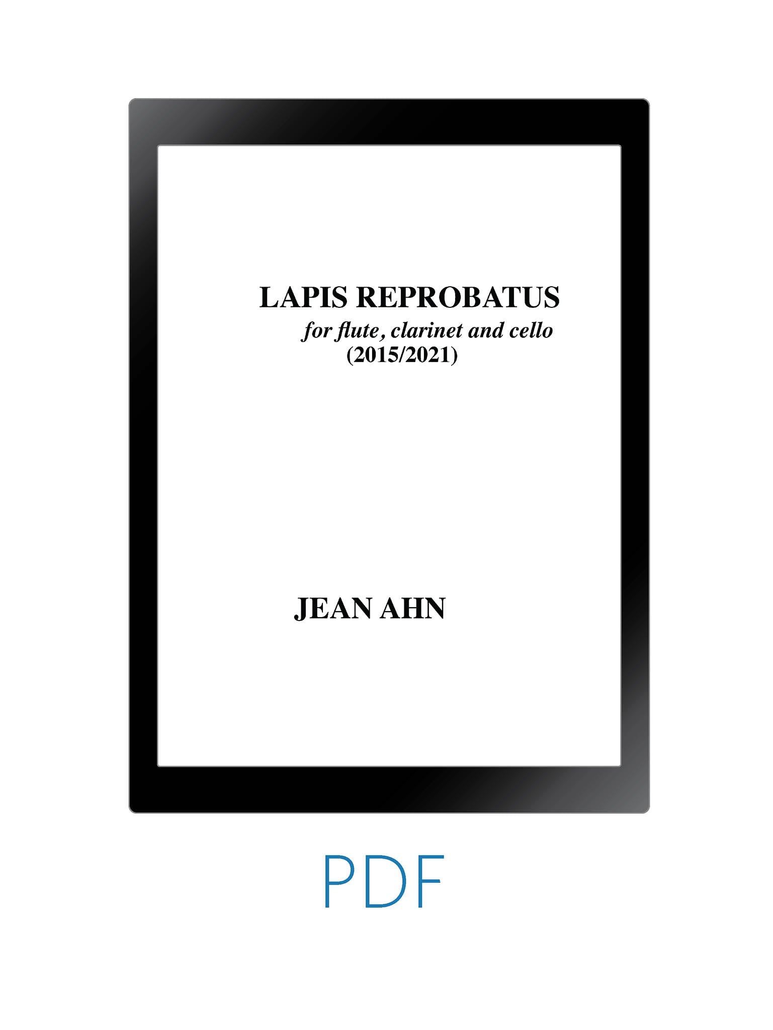 Jean Ahn Lapis Reprobatus flute clarinet and cello trio cover