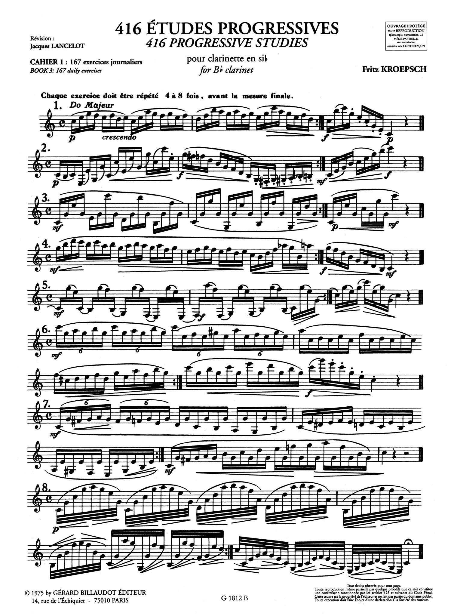 416 Progressive Studies for Clarinet, Book 1 Page 2