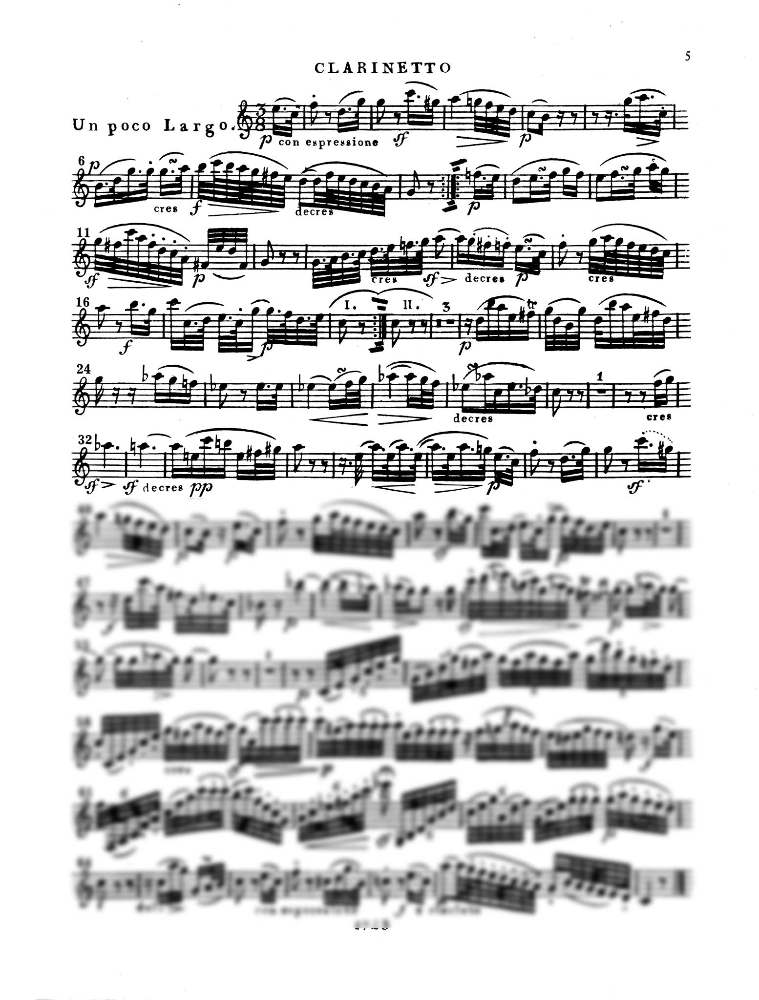 Clarinet Quartet No. 3 in D Major, Op. 7 - Movement 2