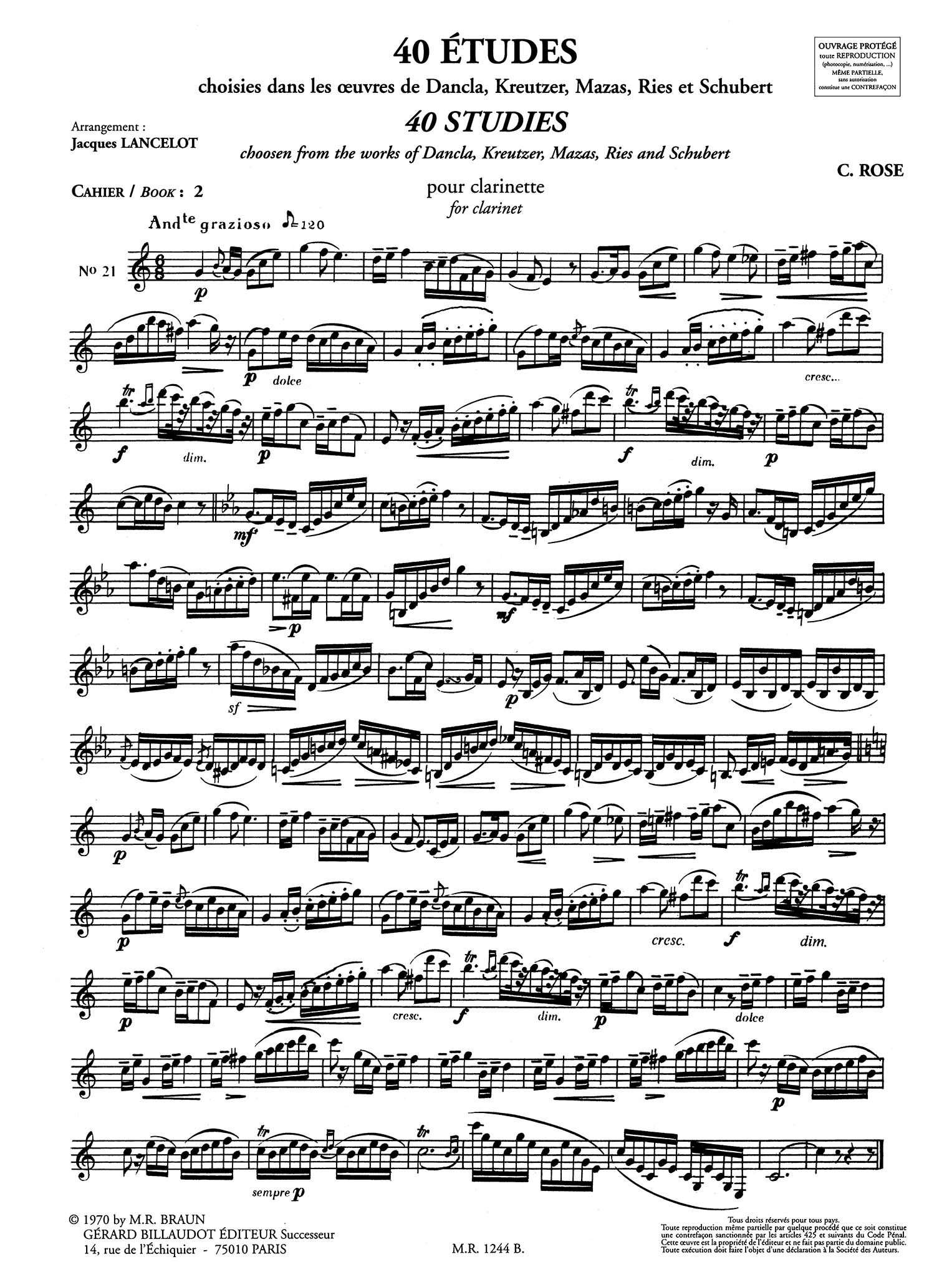 40 Etudes for Clarinet, Book 2 of 2 Page 4