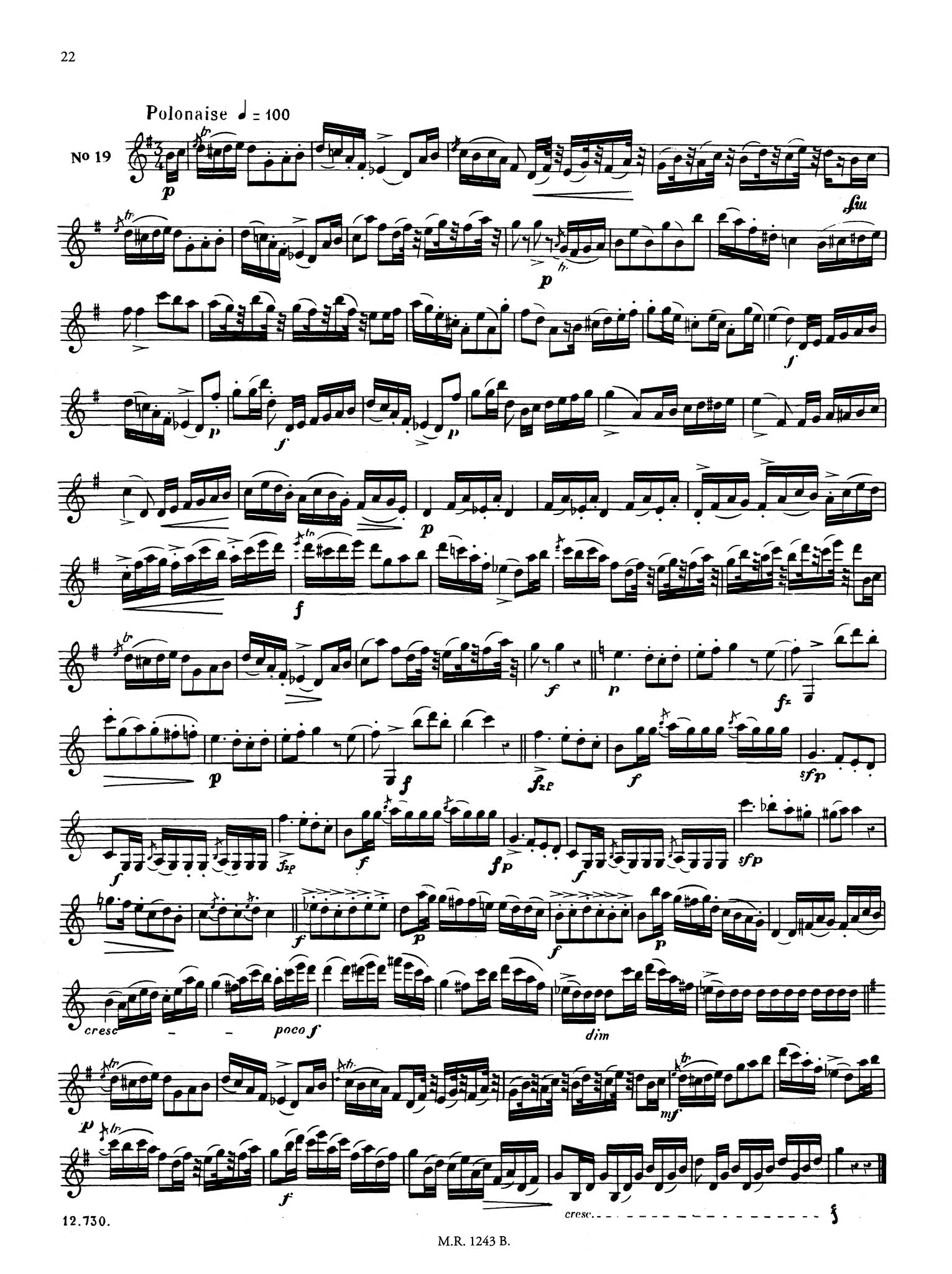 40 Etudes for Clarinet, Book 1 of 2 Page 22