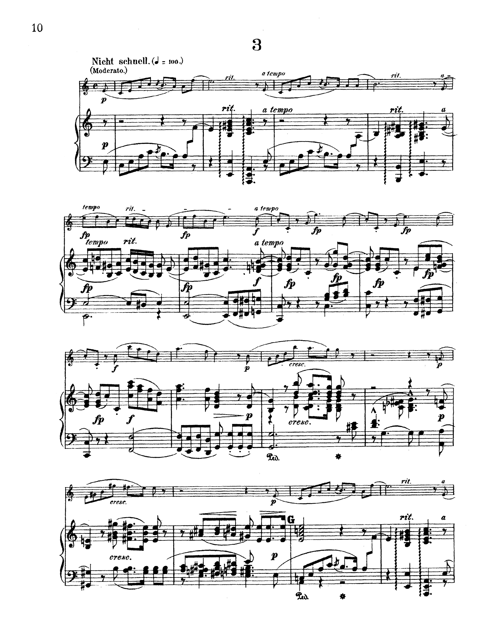 Schumann 3 Romances, Op. 94 - Movement 3