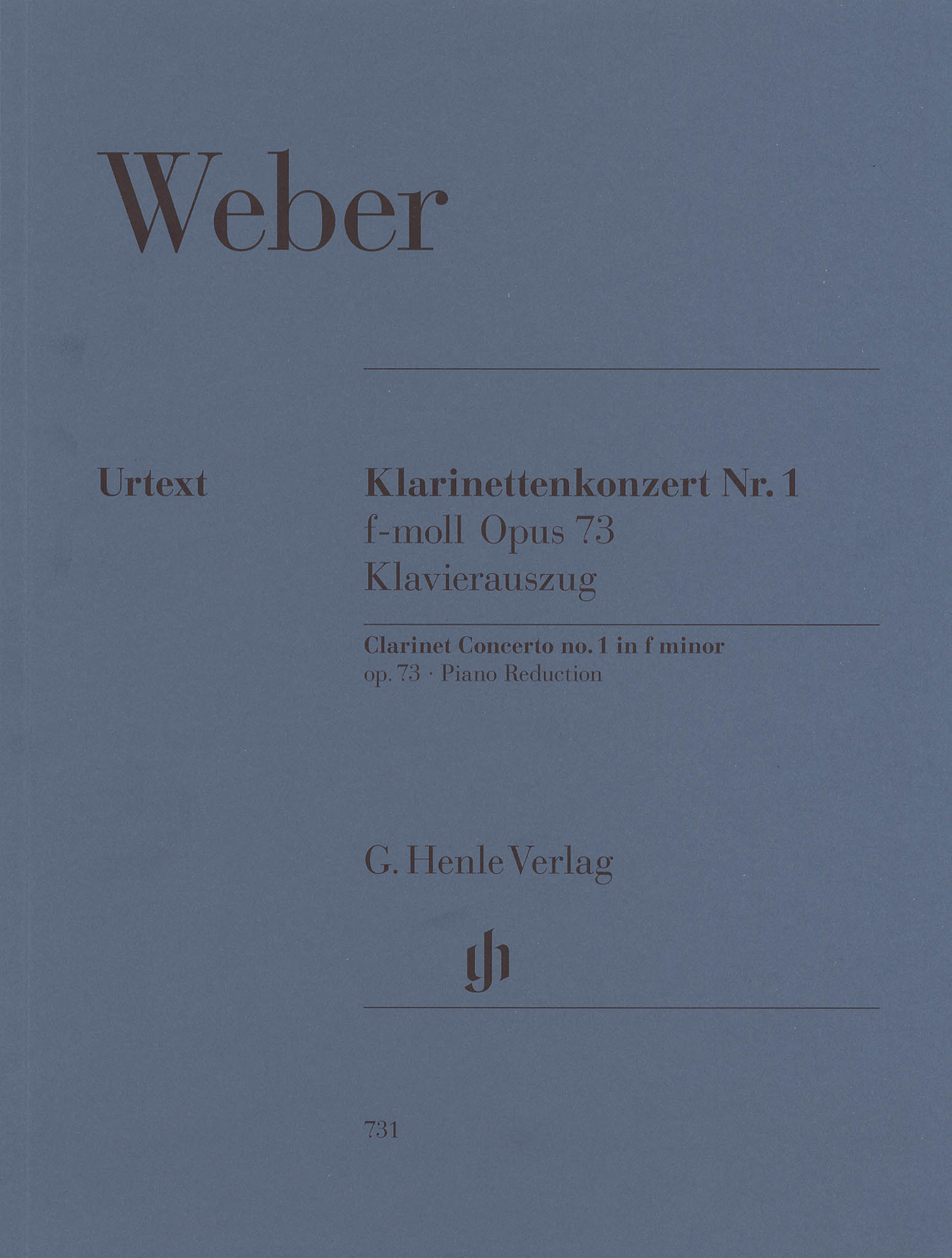 Clarinet Concerto No. 1 in F Minor, Op. 73 Cover
