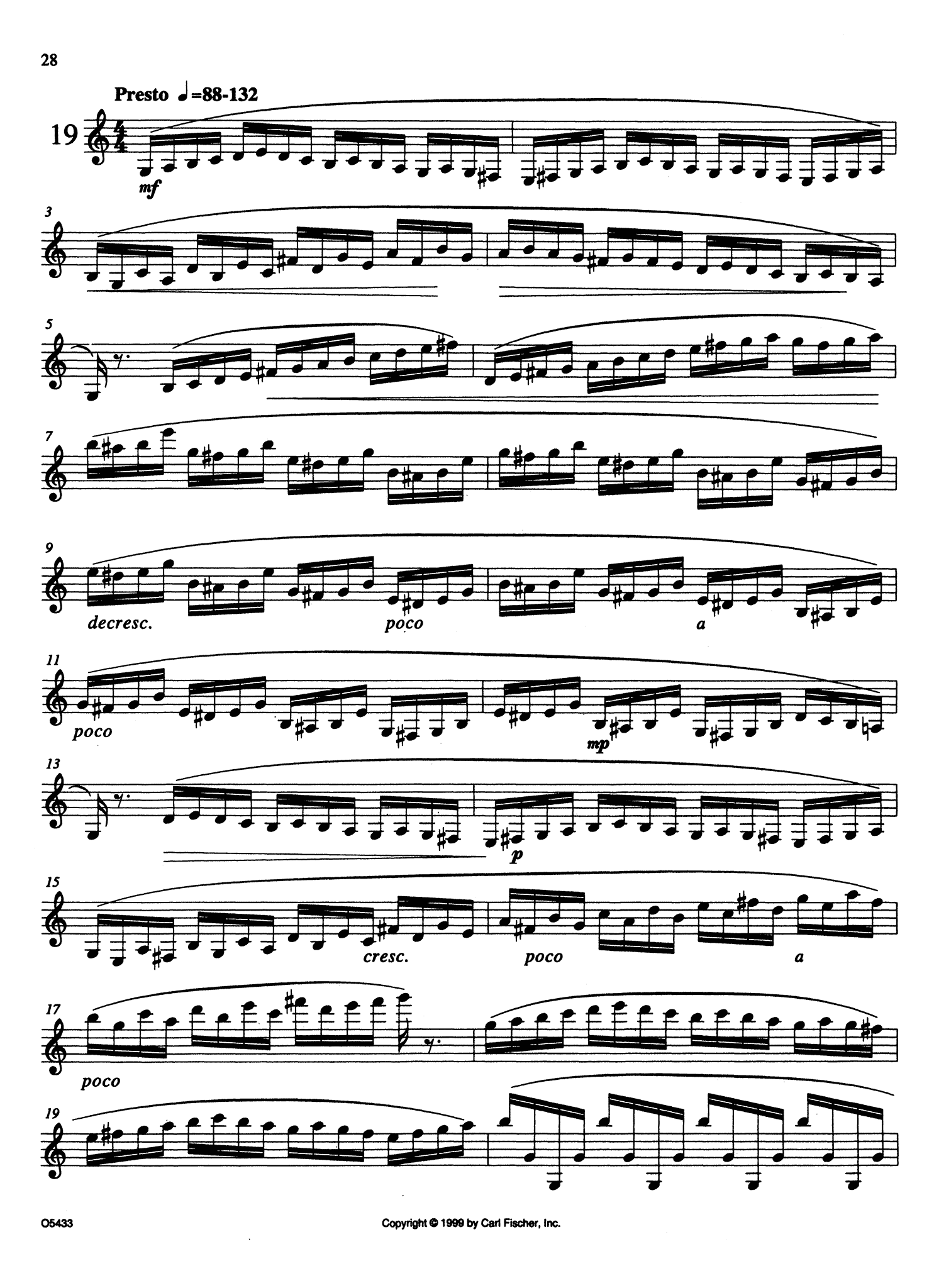 Intermediate Velocity Studies for Clarinet Page 28