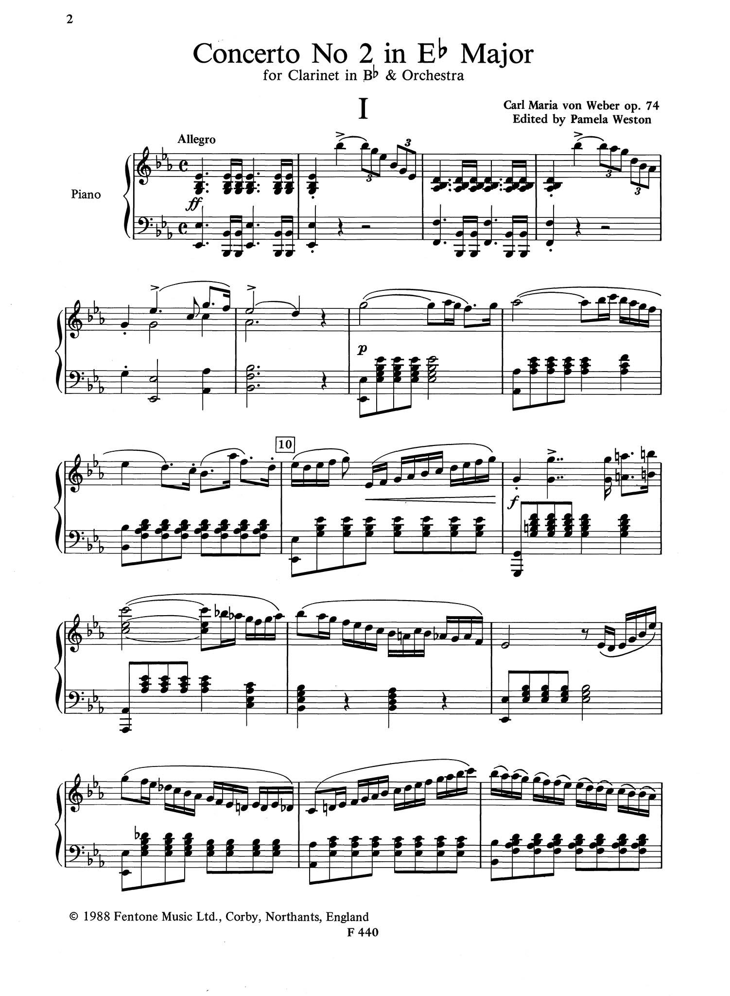 Clarinet Concerto No. 2 in E-flat Major, Op. 74 - Movement 1