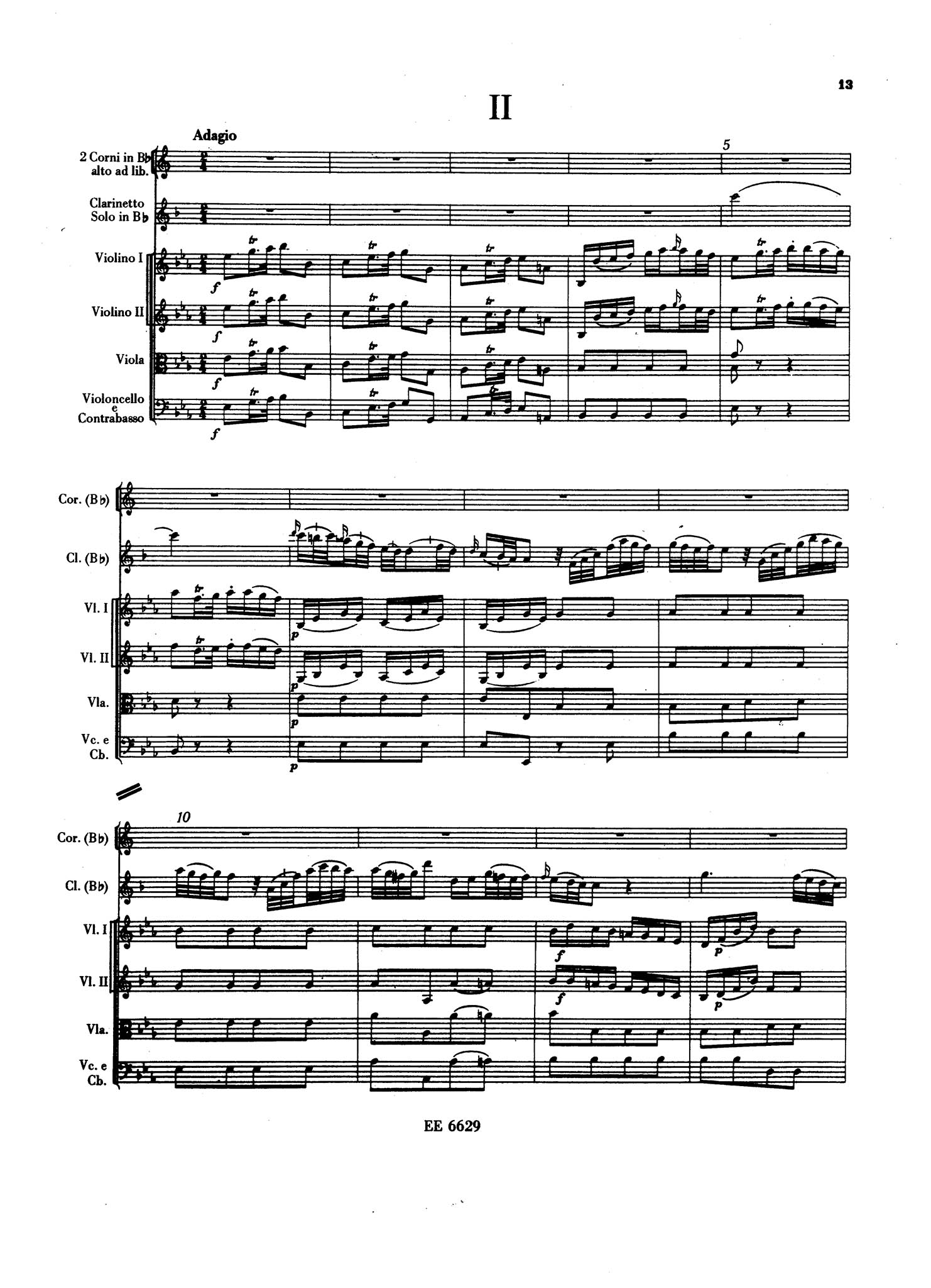 Clarinet Concerto in B-flat Major - Movement 2