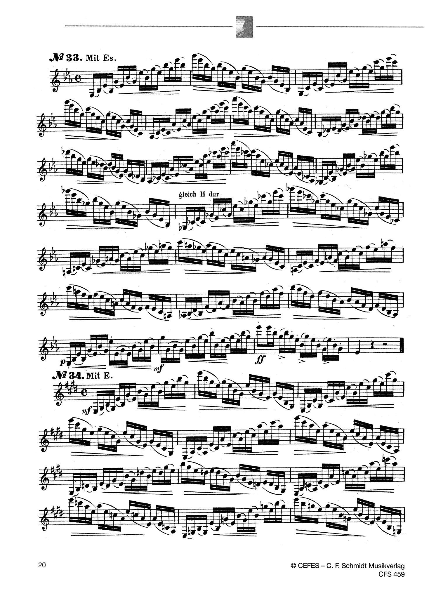 416 Progressive Studies for Clarinet, Book 3: 40 Exercises Page 20