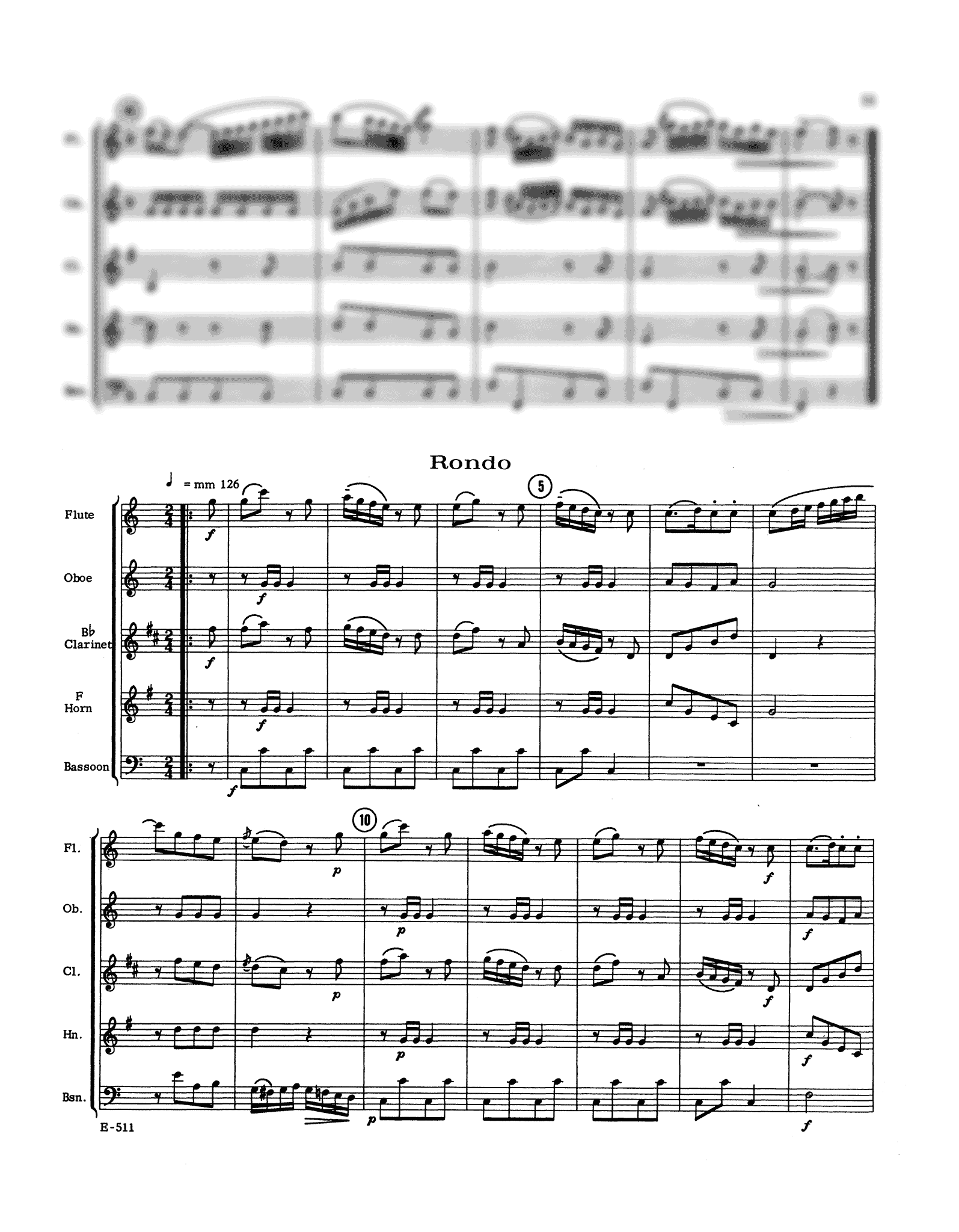J. C. Bach Military Quintet No. 3 W. B81 wind quintet arrangement - Movement 3