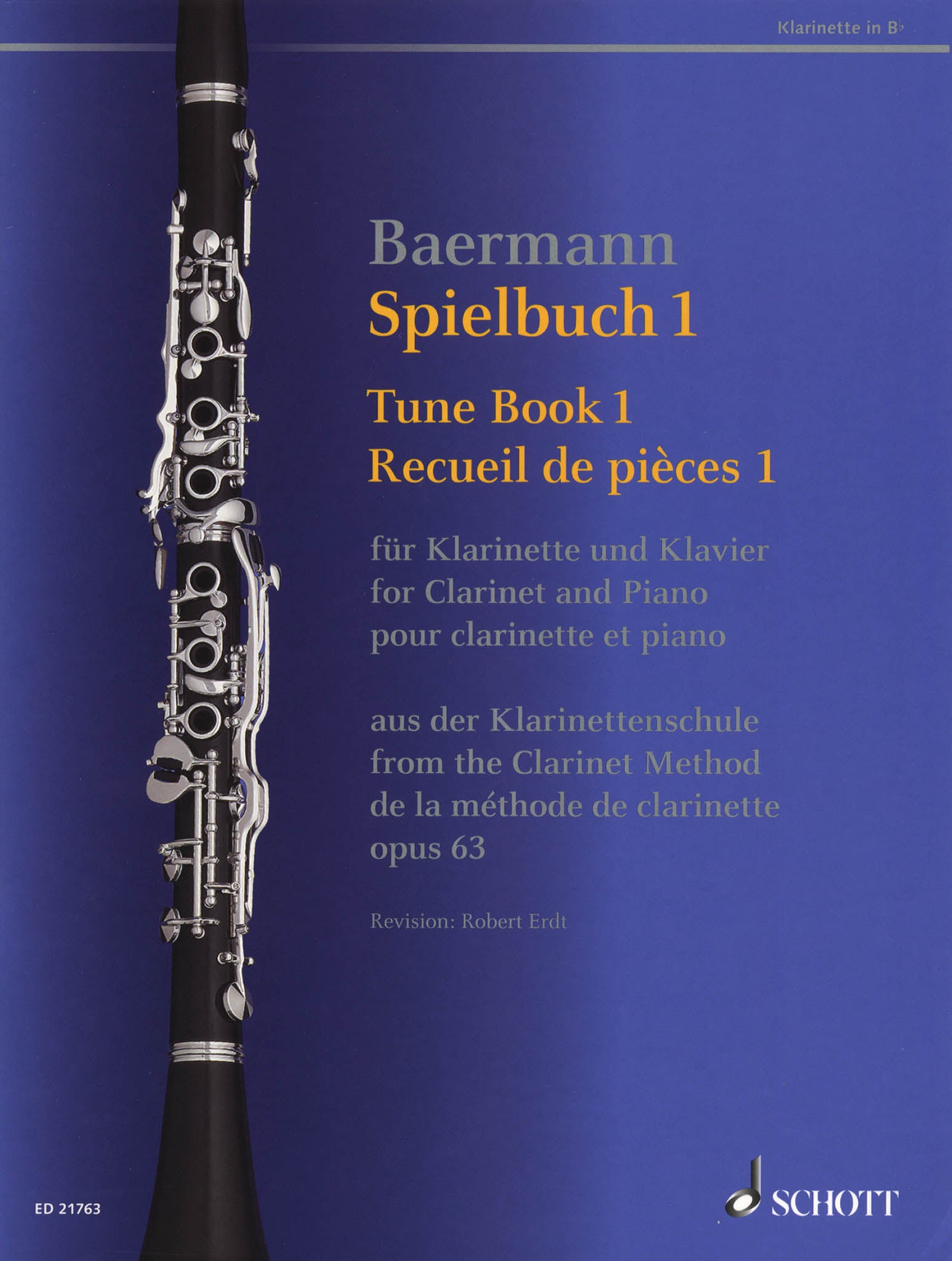 Baermann Clarinet Method Tune Book 1 Cover