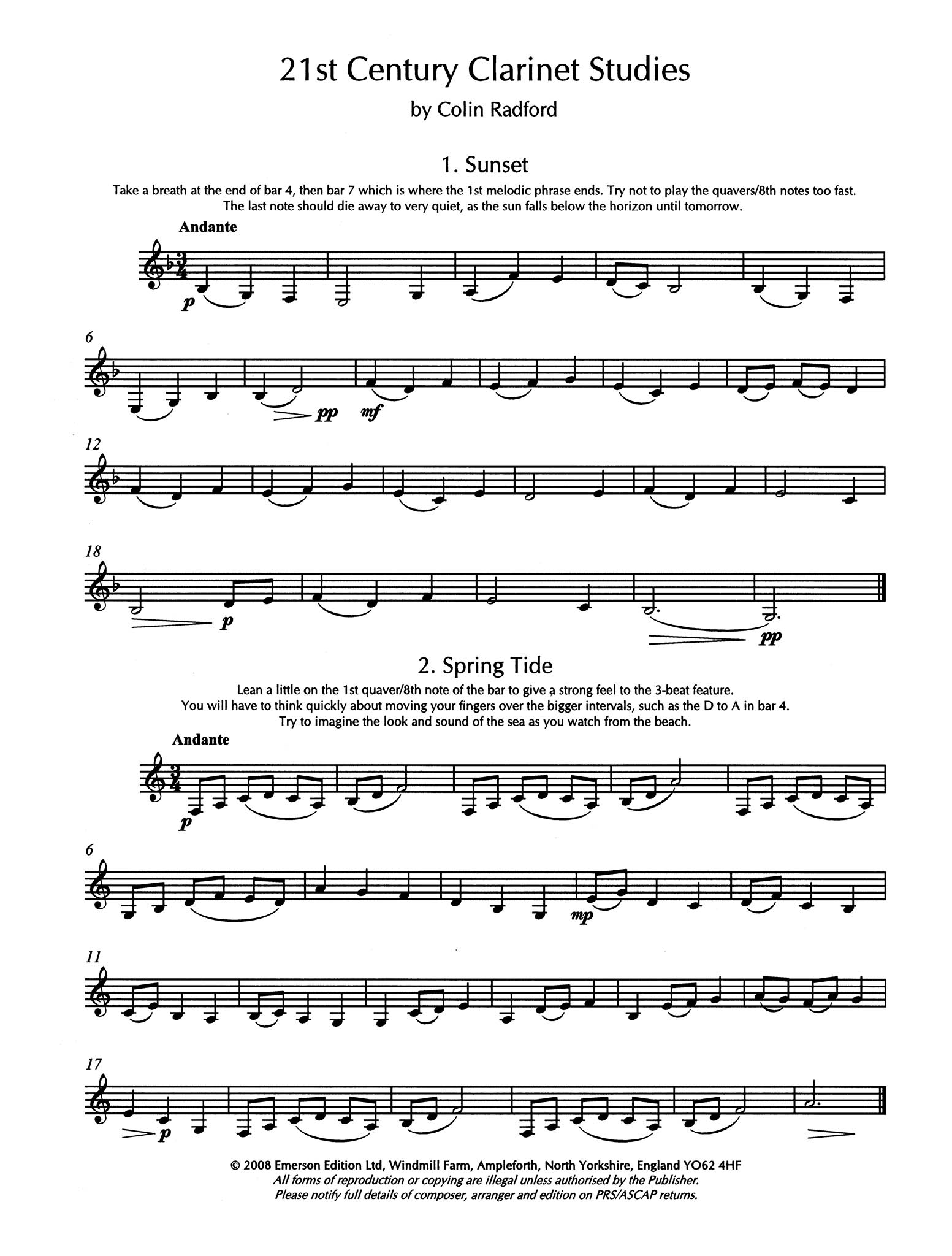 21st Century Clarinet Etudes Page 2