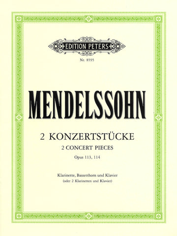 (未使用･未開封品)　Konzertstuecke op. 113 und 114 fuer Klarinette Basetthorn (2 Klarinetten) und Klavier f4u0baa Concert Pieces op. 113 and 114 for Clarinet, Basset Horn (2
