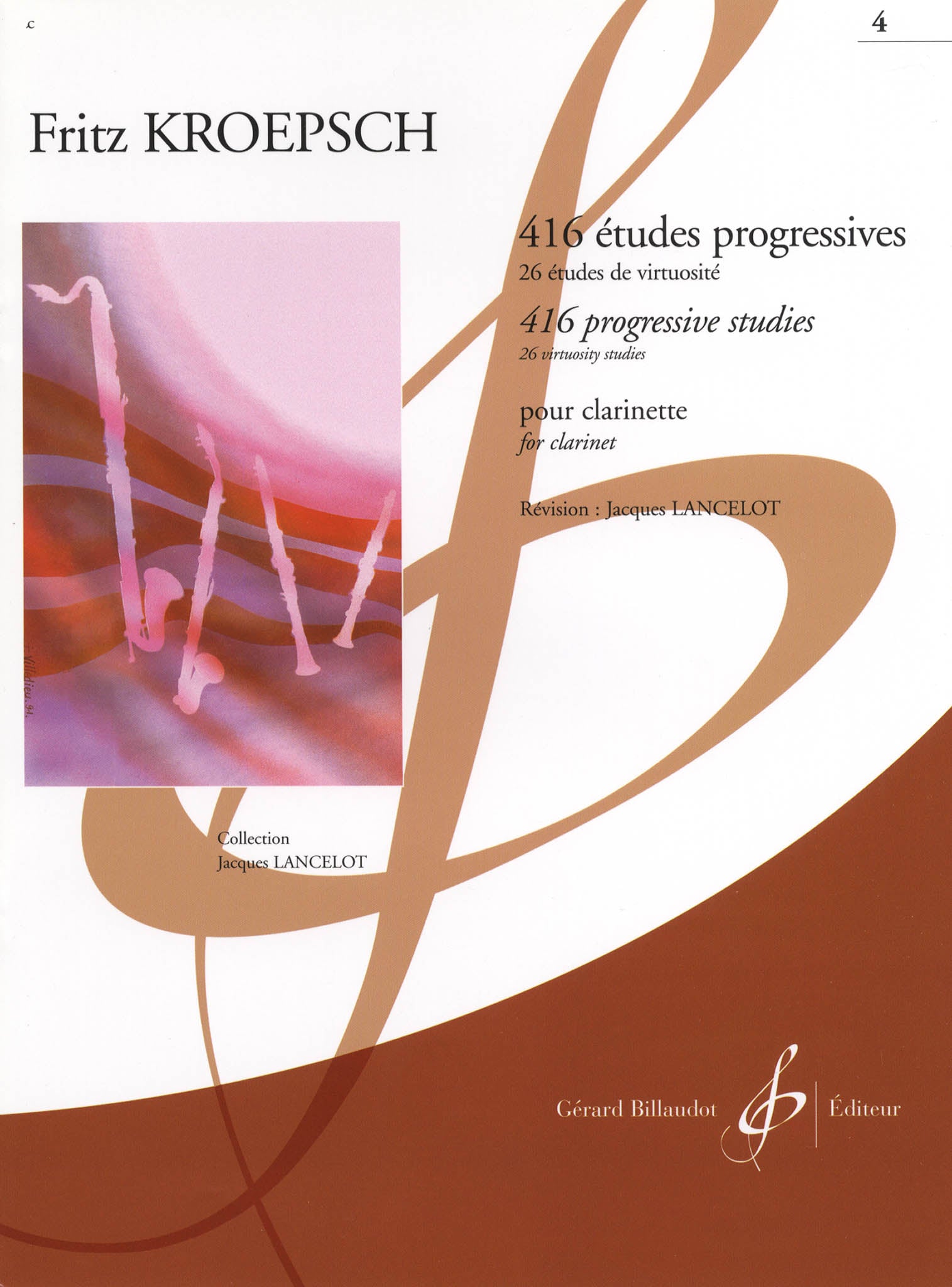 416 Progressive Studies for Clarinet, Book 4: 26 Exercises Cover