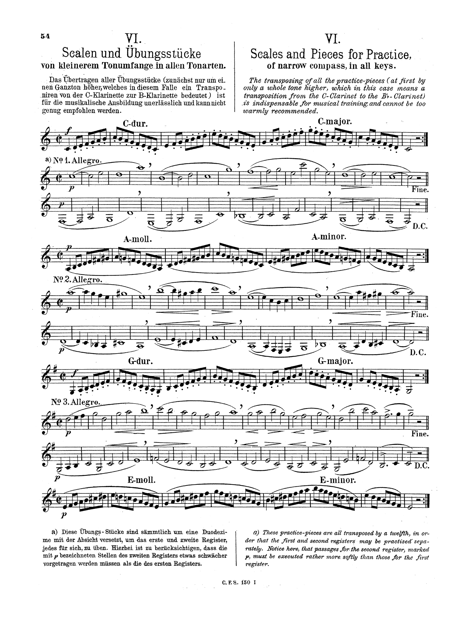 Stark Clarinet Method, Op. 49, Vol. 1: Section 2 of 2 page 54