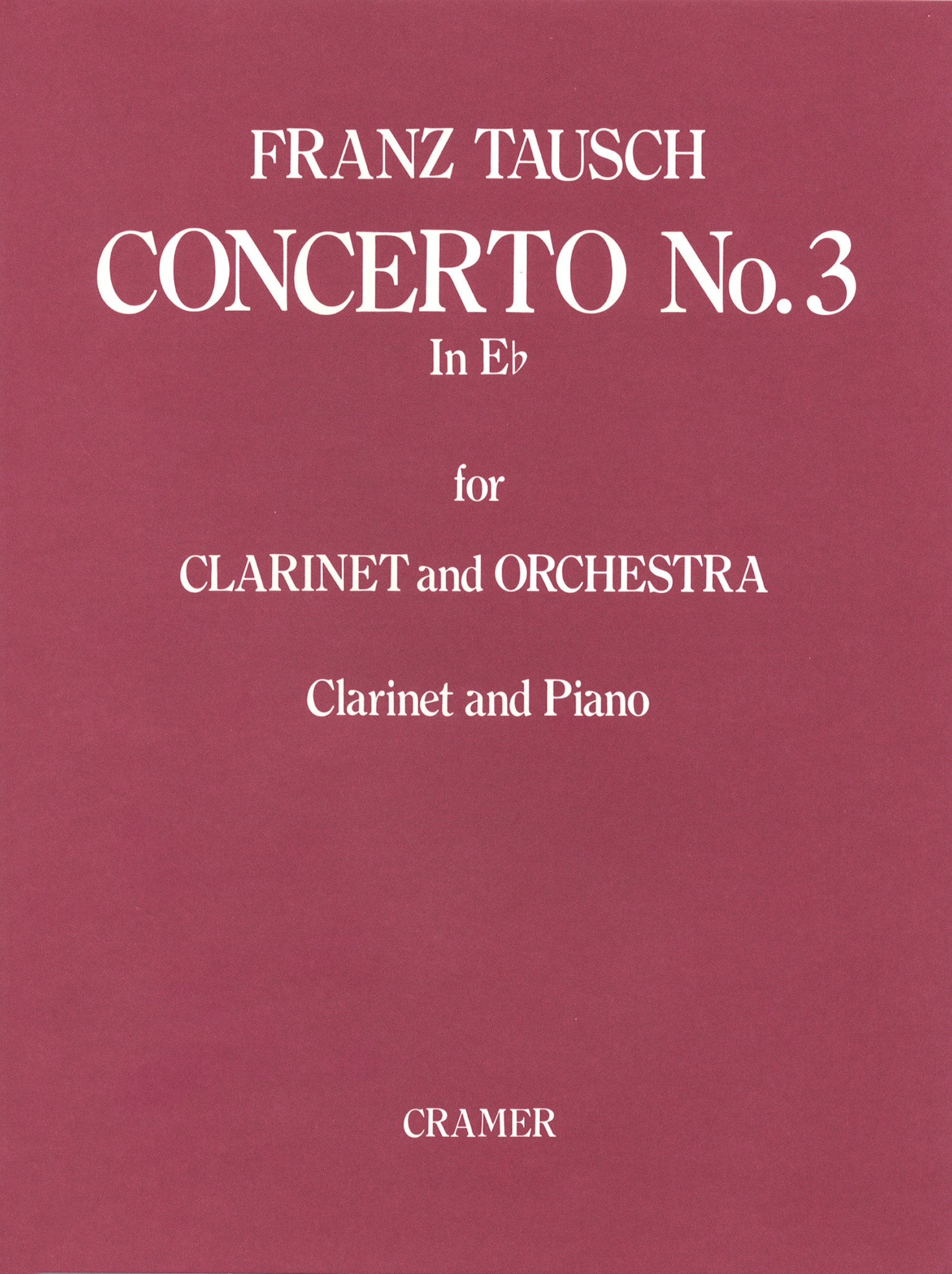 Clarinet Concerto No. 3 in E-Flat Major Cover