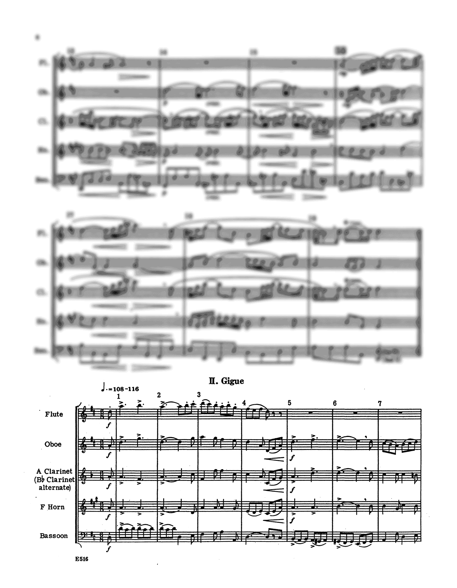 J.S. Bach Air on G String Suite woodwind quintet arrangement - Movement 2