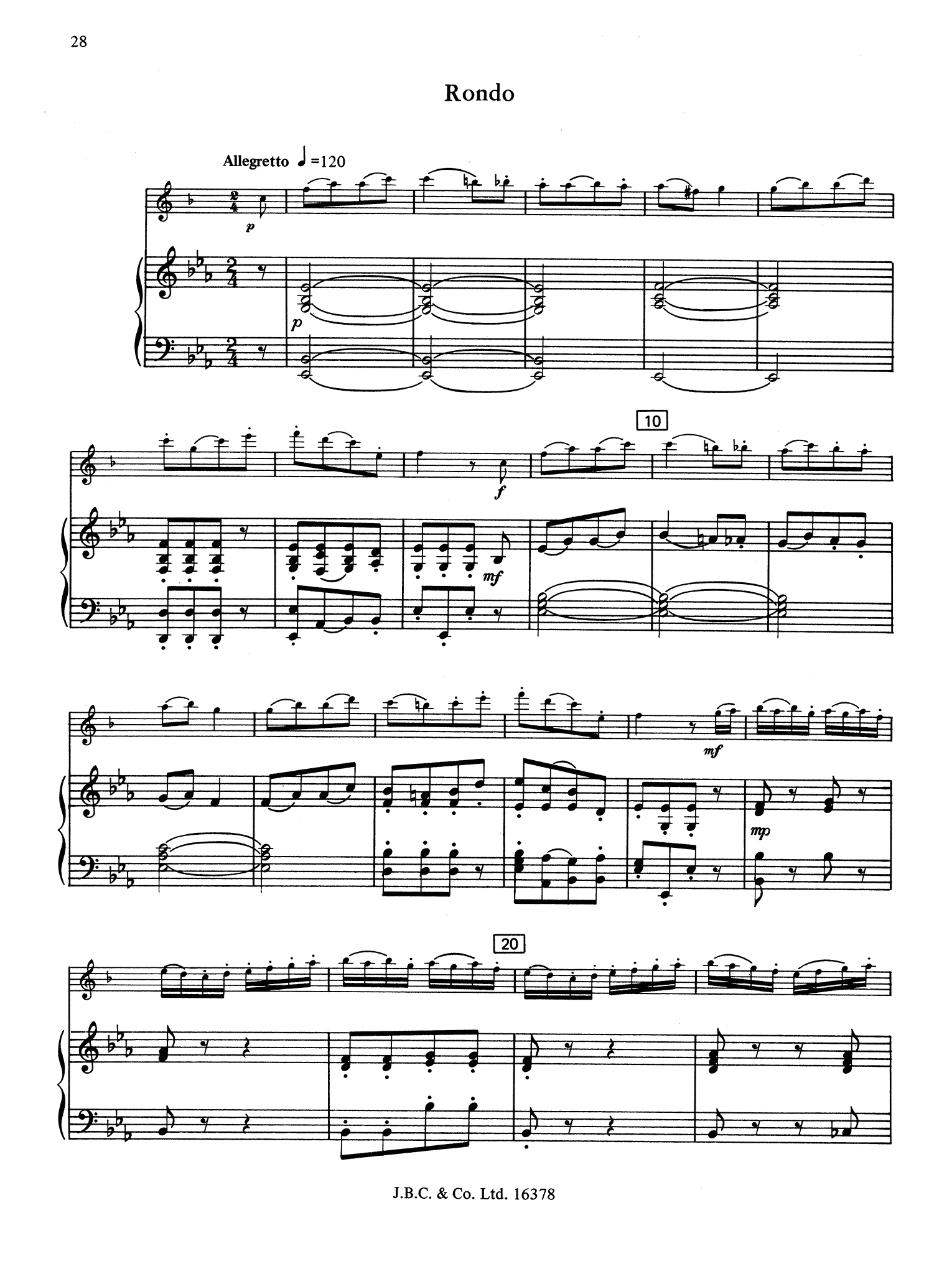 Clarinet Concerto No. 3 in E-Flat Major - Movement 3
