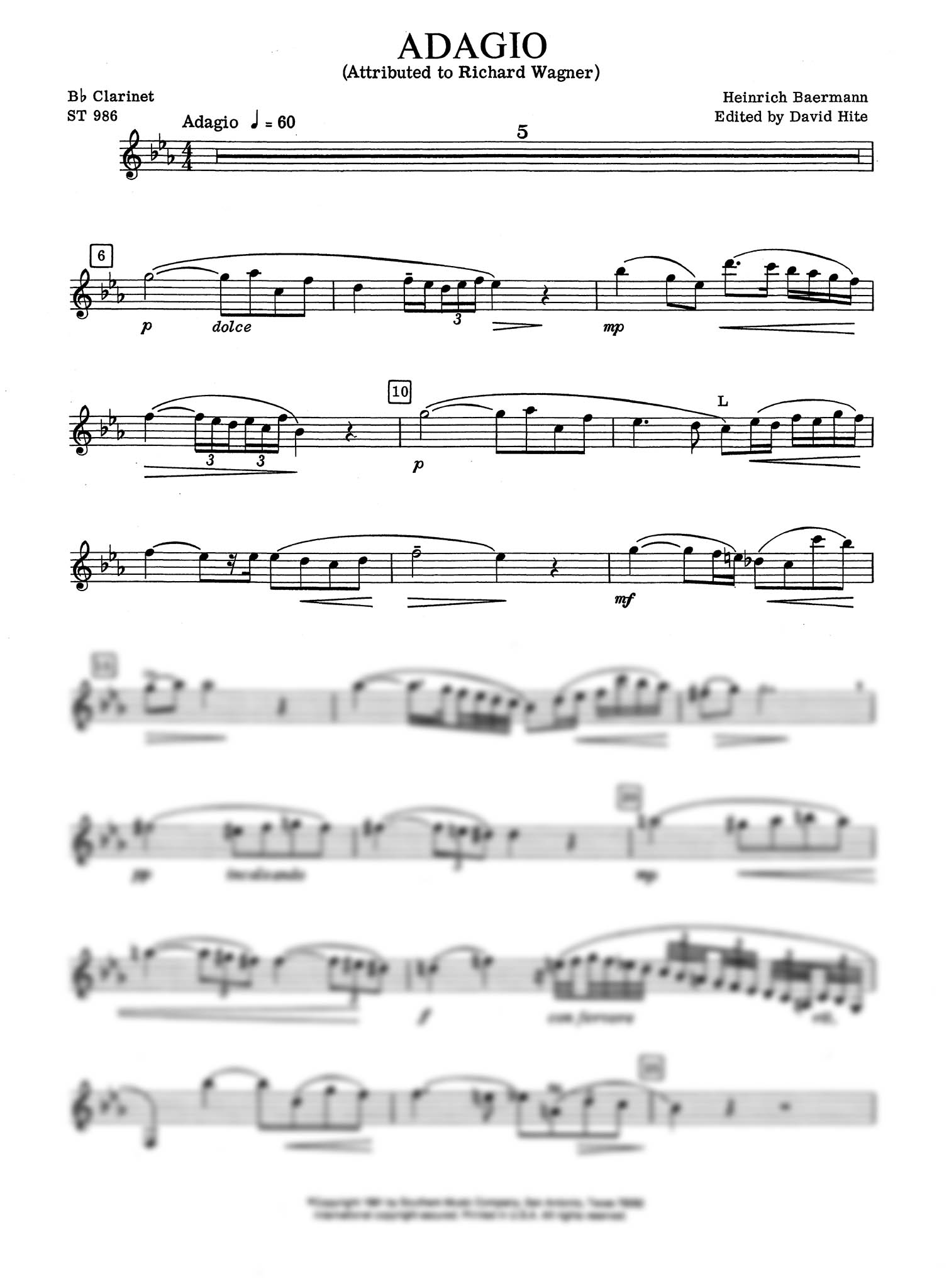 Adagio Clarinet part