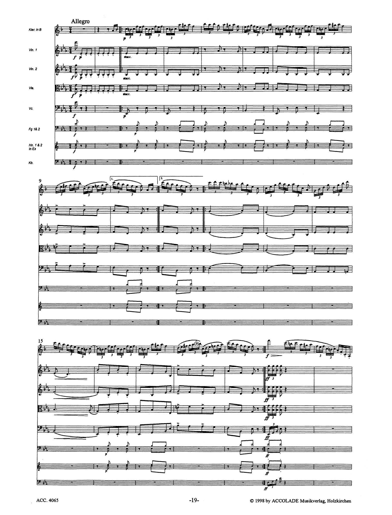 Baermann Clarinet Quintet in E-flat Major, Op. 19 - Movement 4