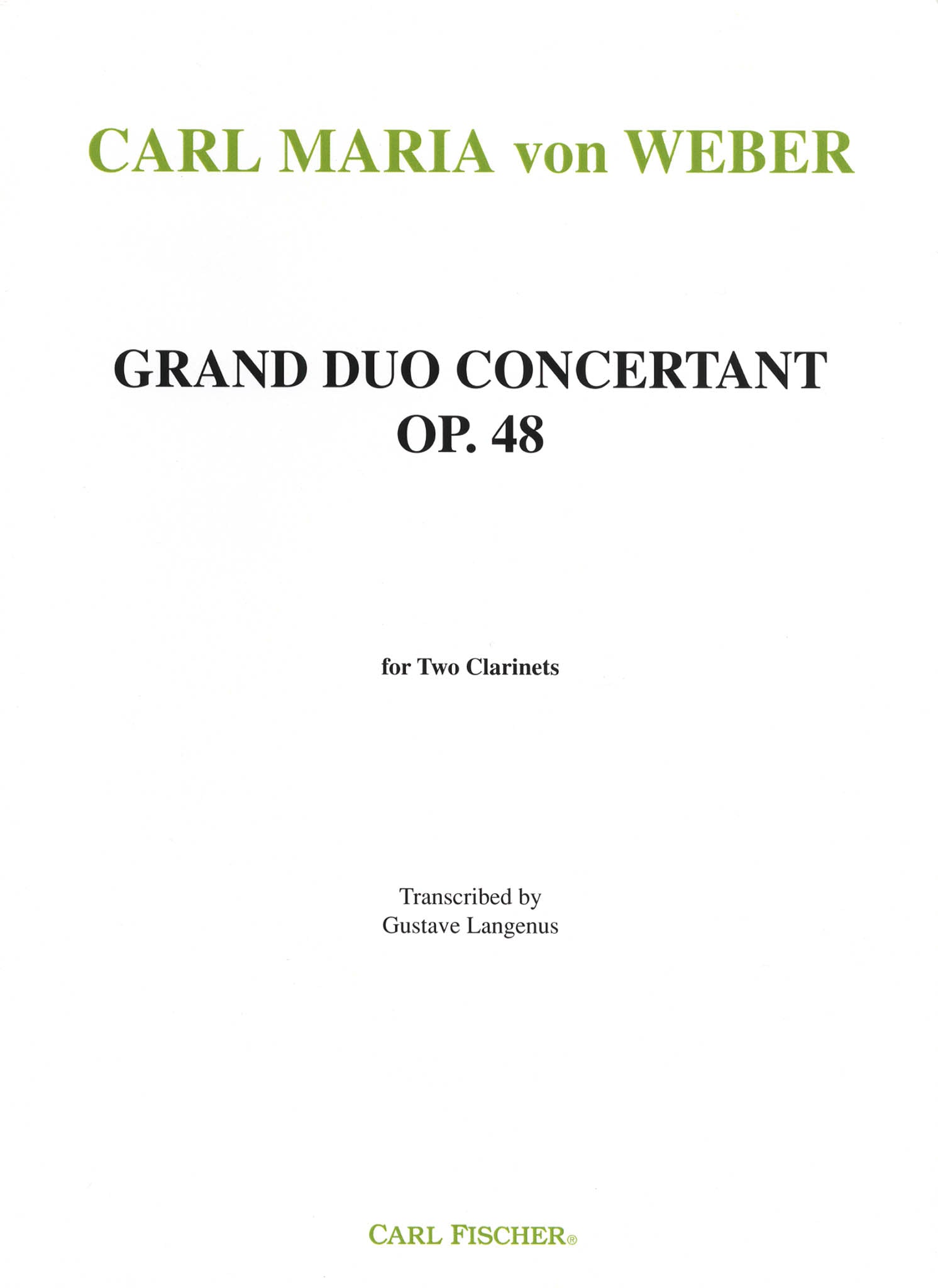 Grand Duo Concertant, Op. 48 Cover