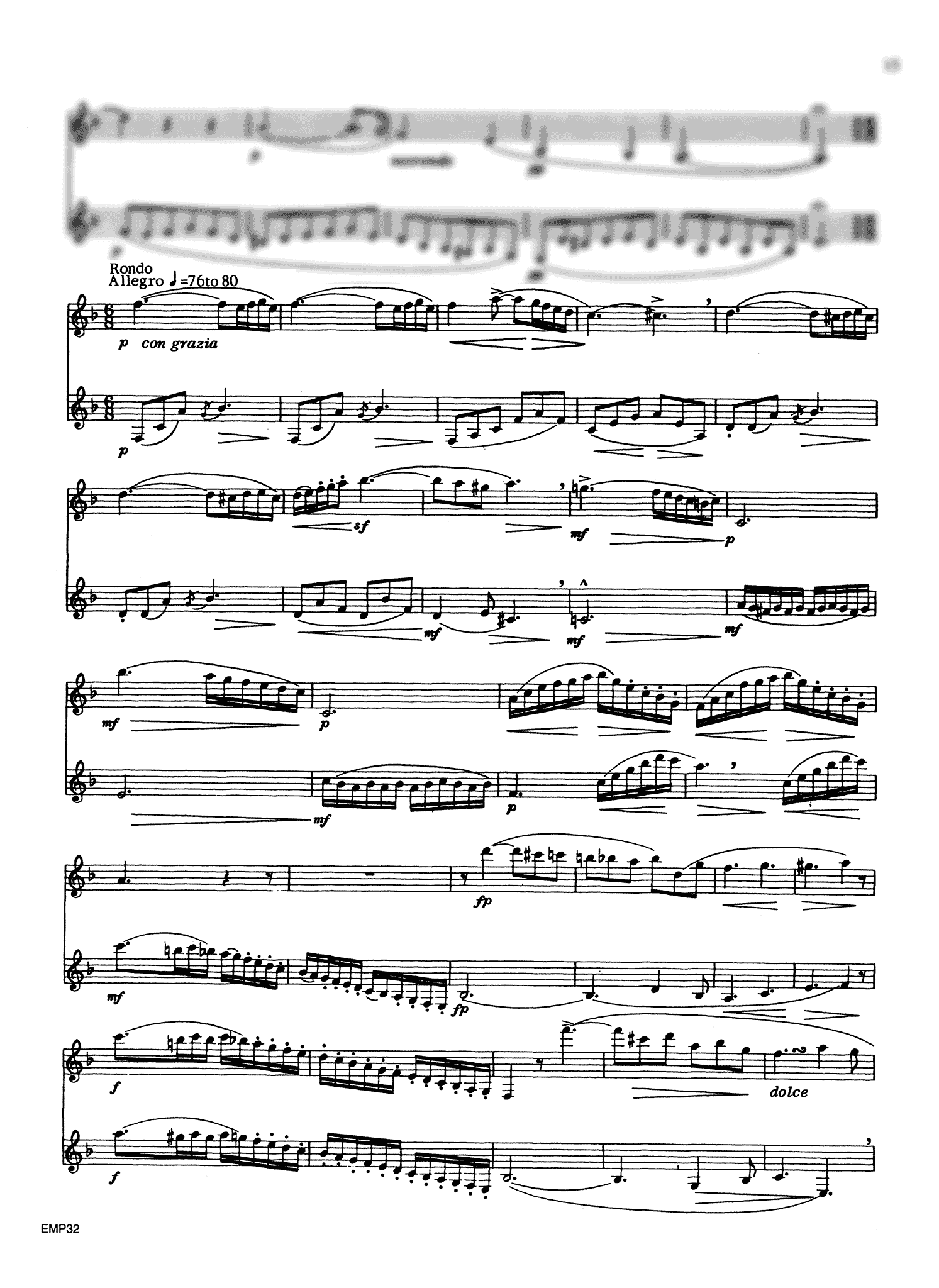 Weber Grand Duo Concertant, Op. 48 arranged for duet CAMco