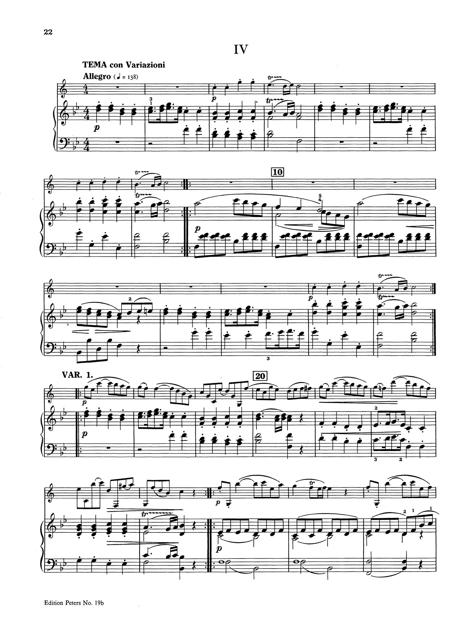Clarinet Quintet, K. 581 - Movement 4