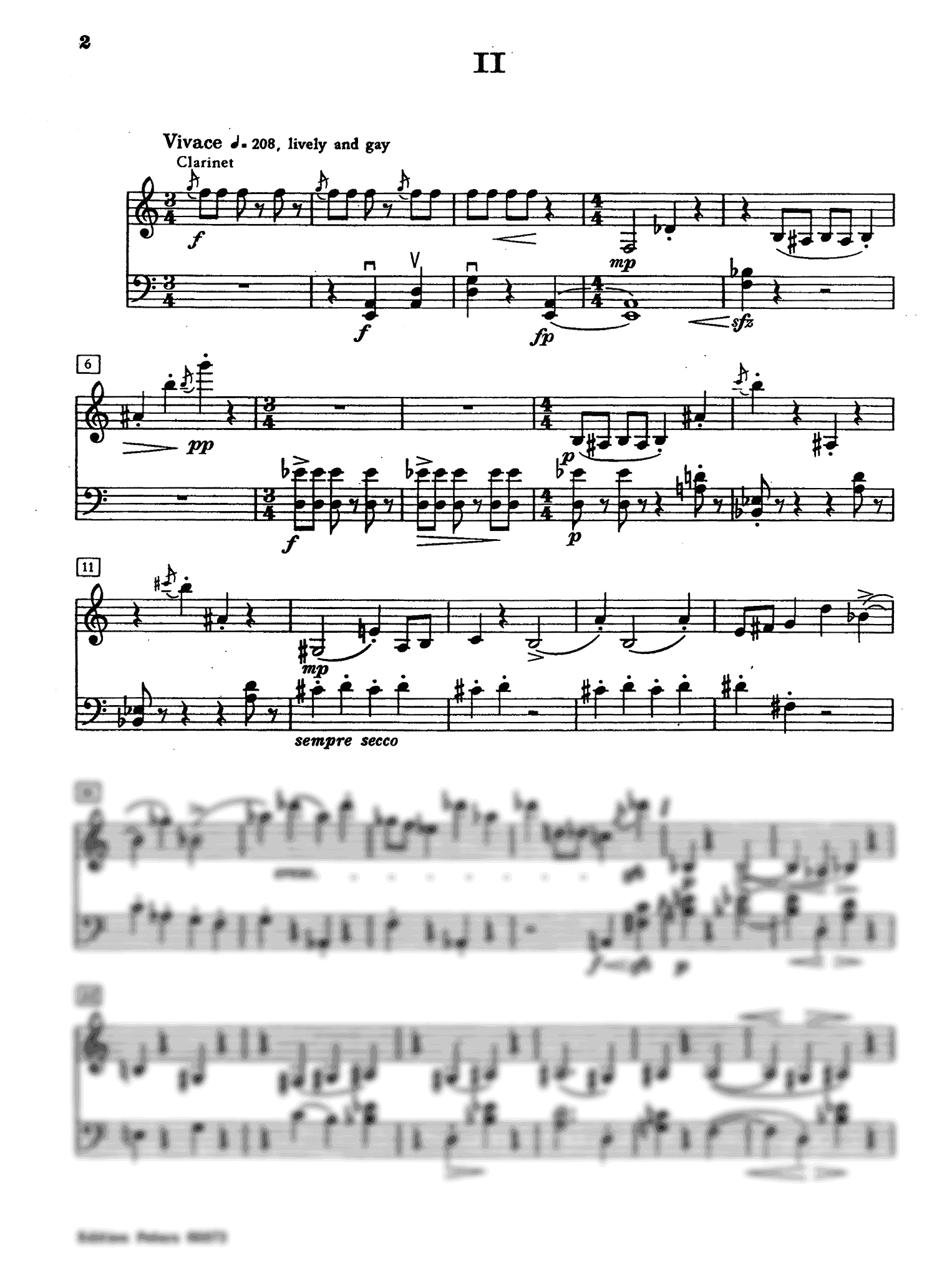 Sydeman Duo for Clarinet & Double Bass - Movement 2