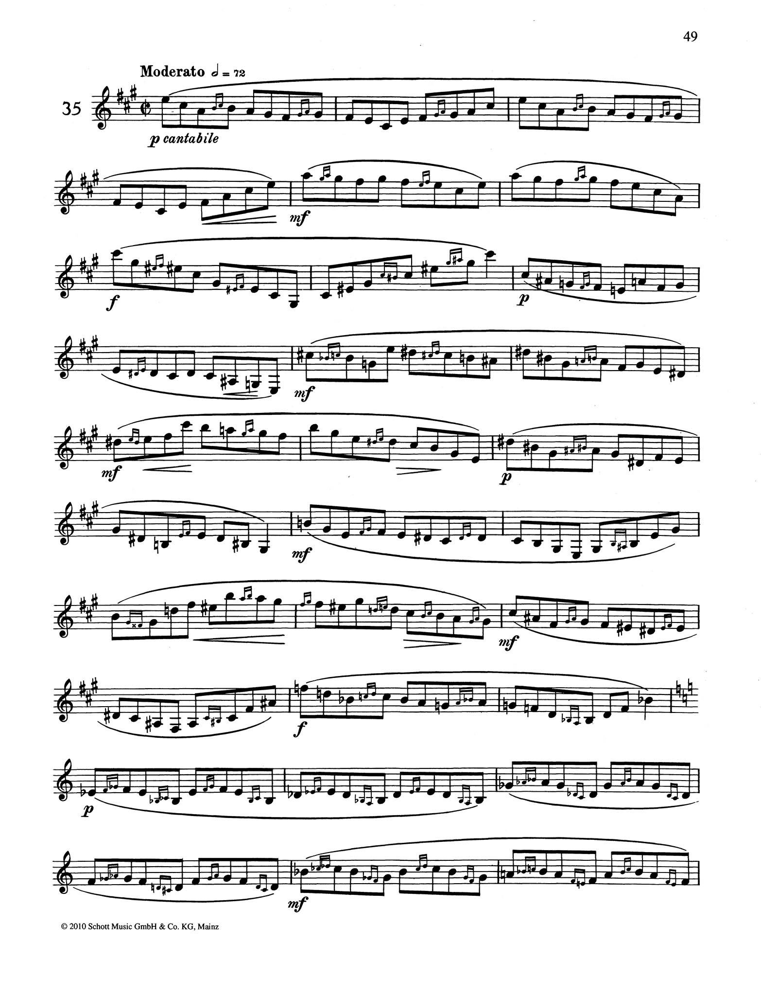 48 Studies for Clarinet Page 49