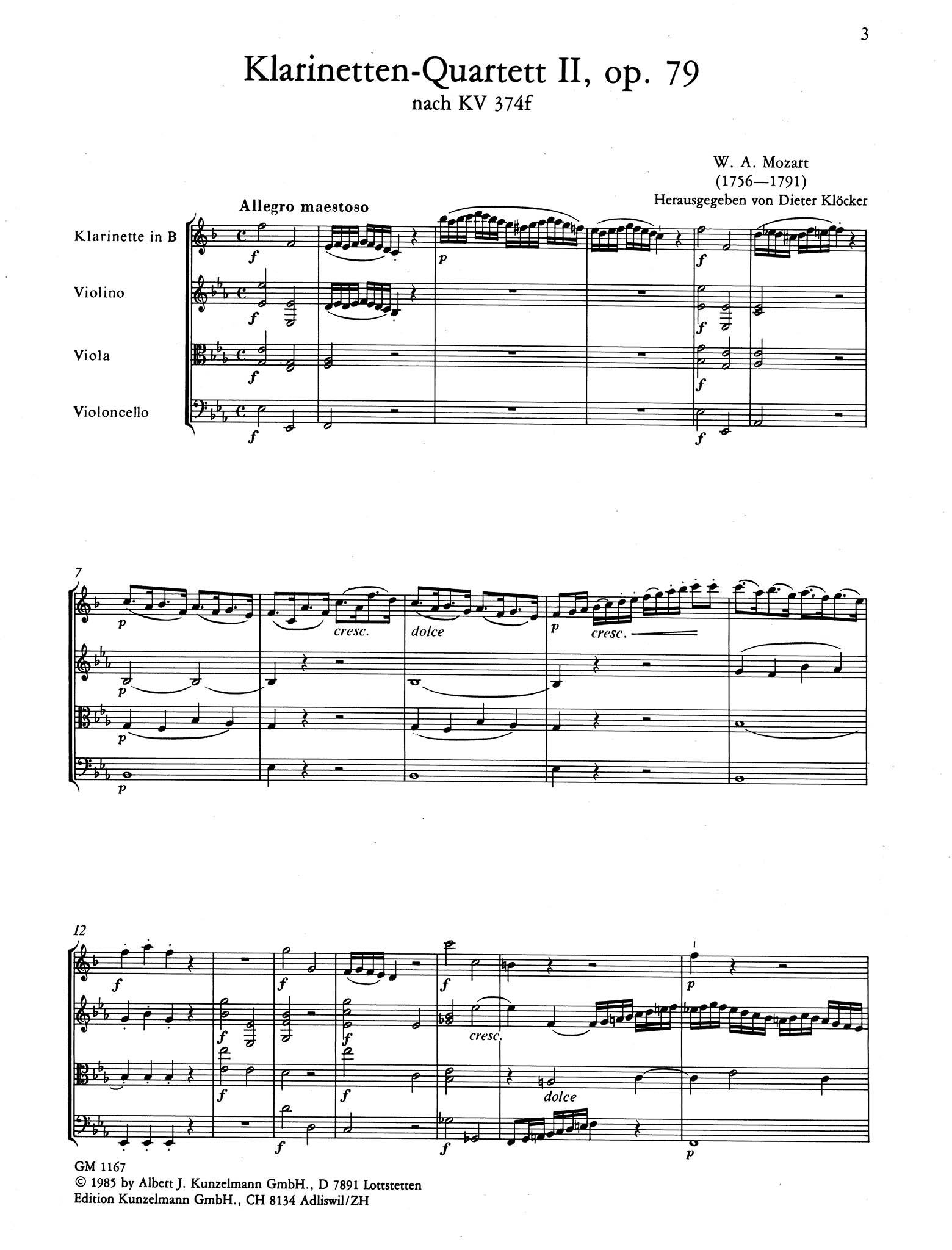 Violin Sonata in E-Flat Major, K. 380/374f - Movement 1