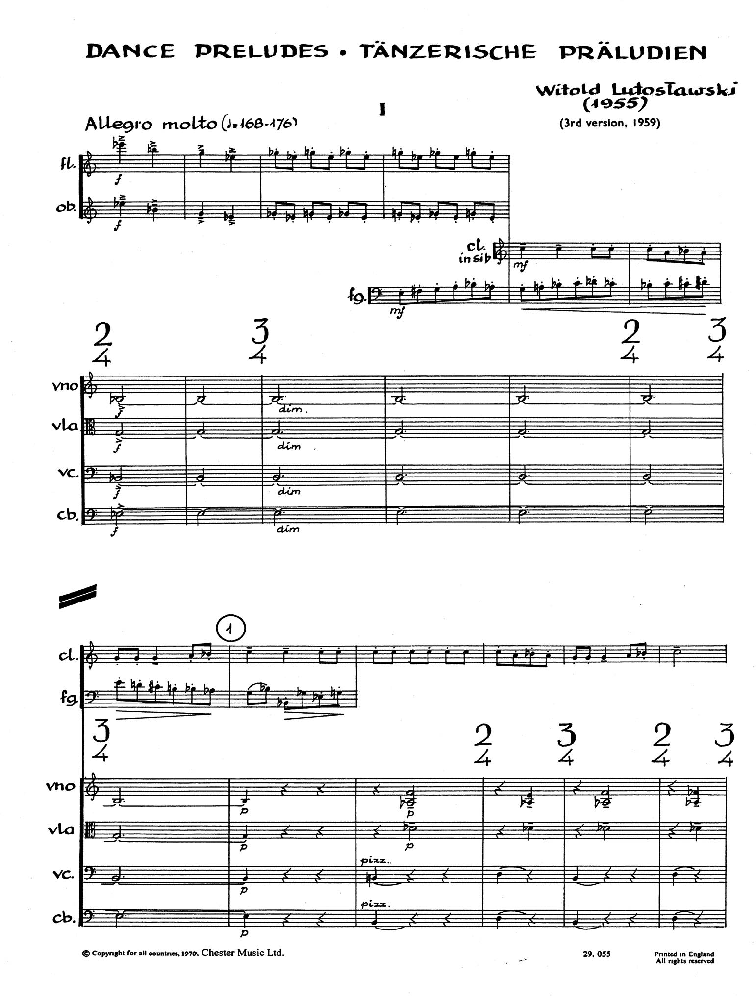 Dance Preludes (score) - Movement 1