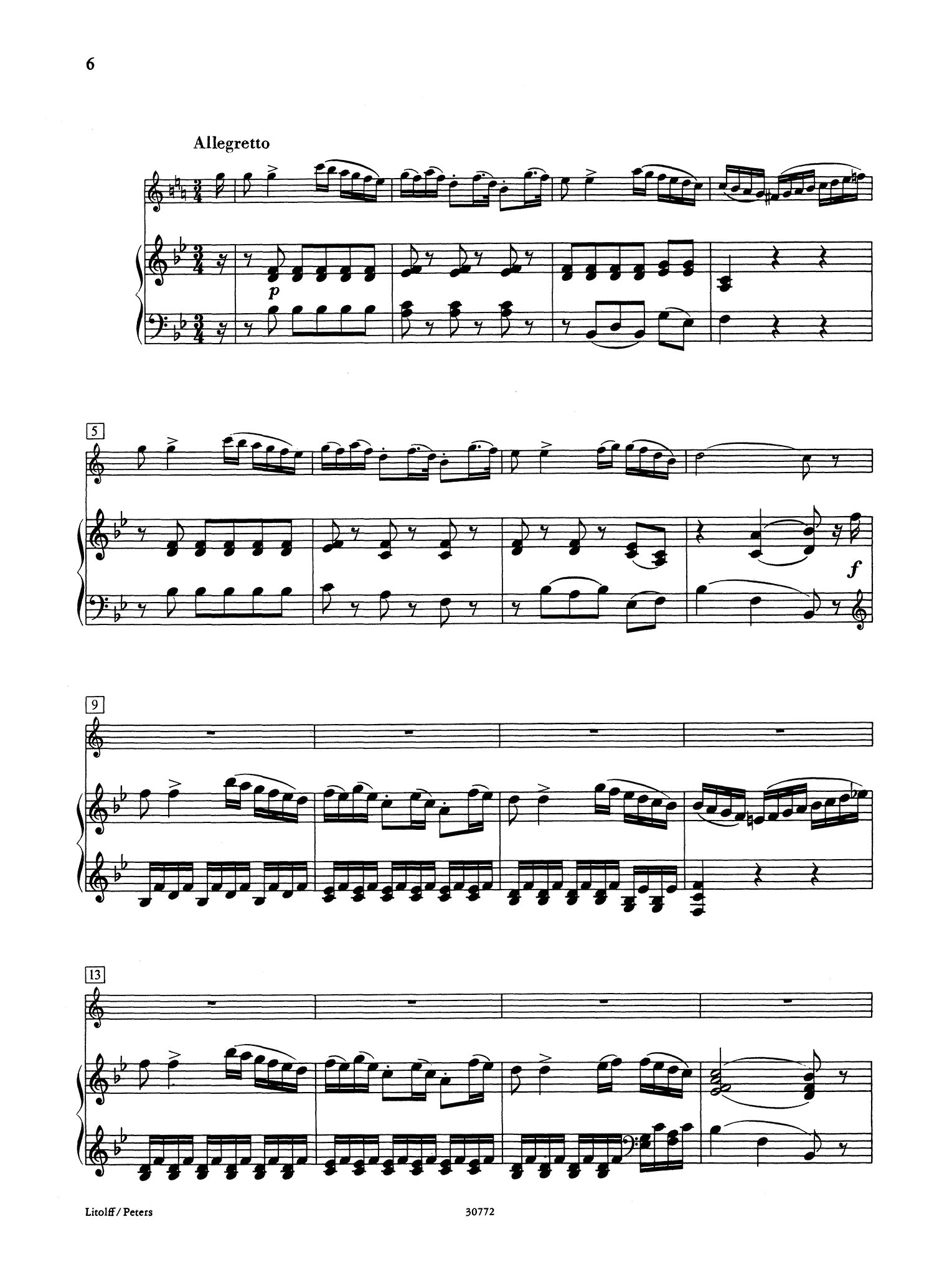 Donizetti Concertino in B-flat Major clarinet and piano - movement 2