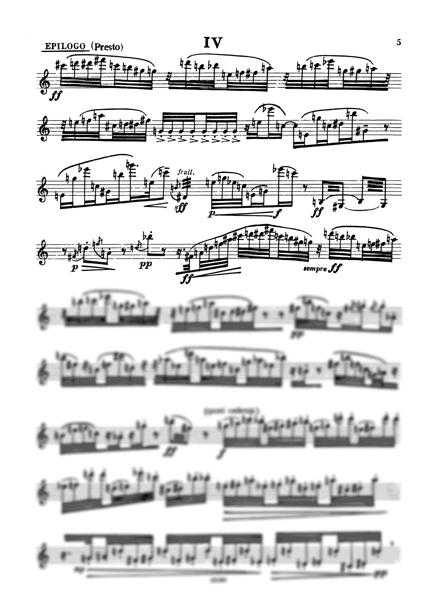 Bucchi Concert for solo clarinet - Movement 4
