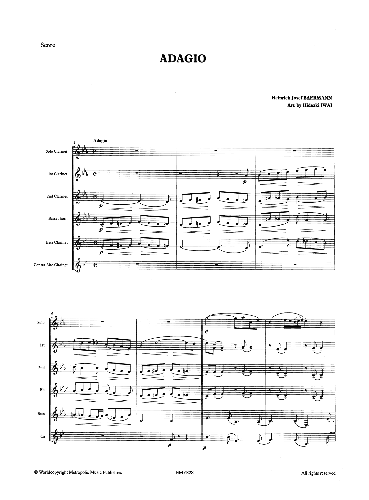 CLARINETTE SI BEMOL ADAGIO BCL-300N