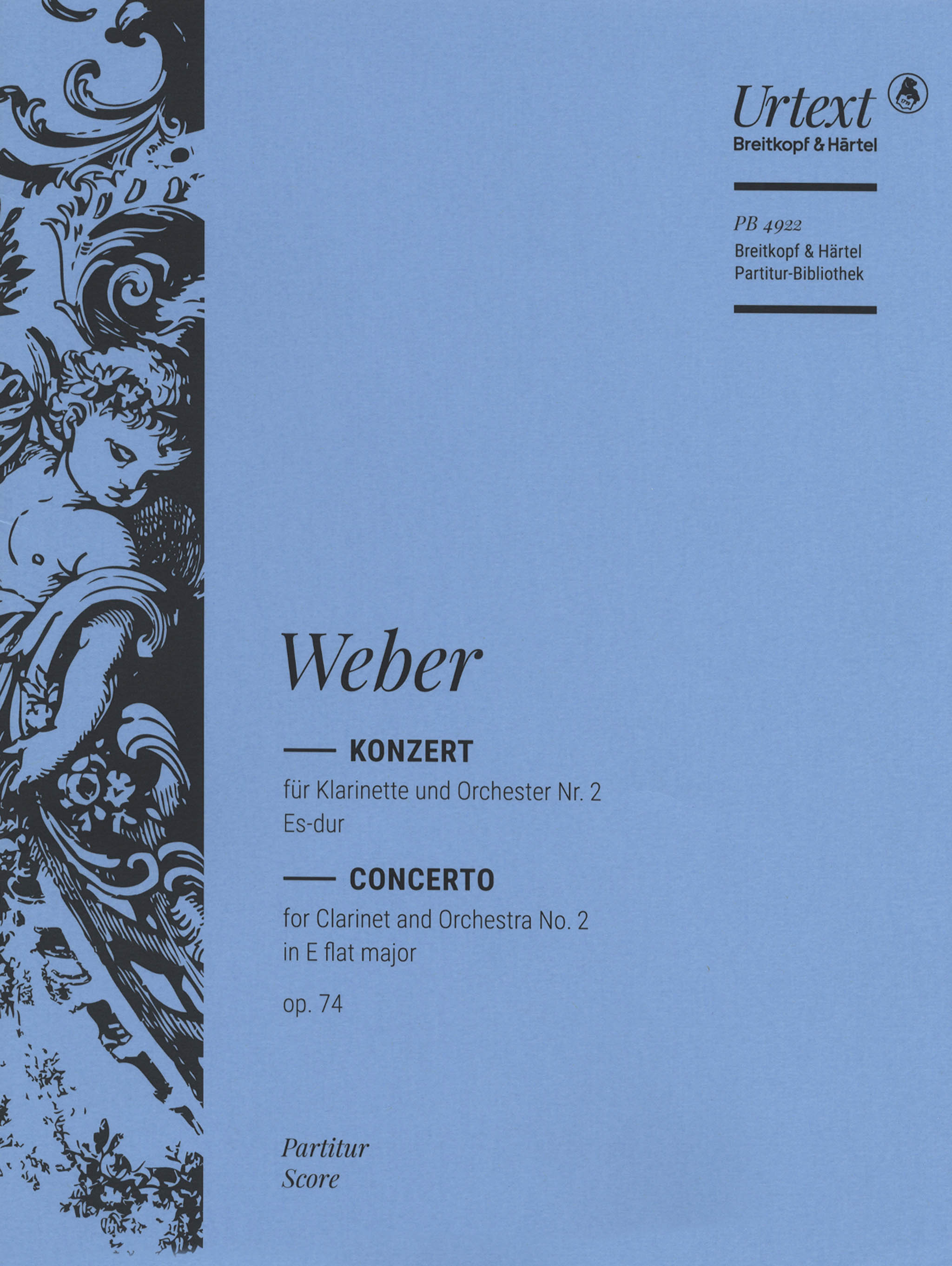Clarinet Concerto No. 2, Op. 74 Full Score Cover