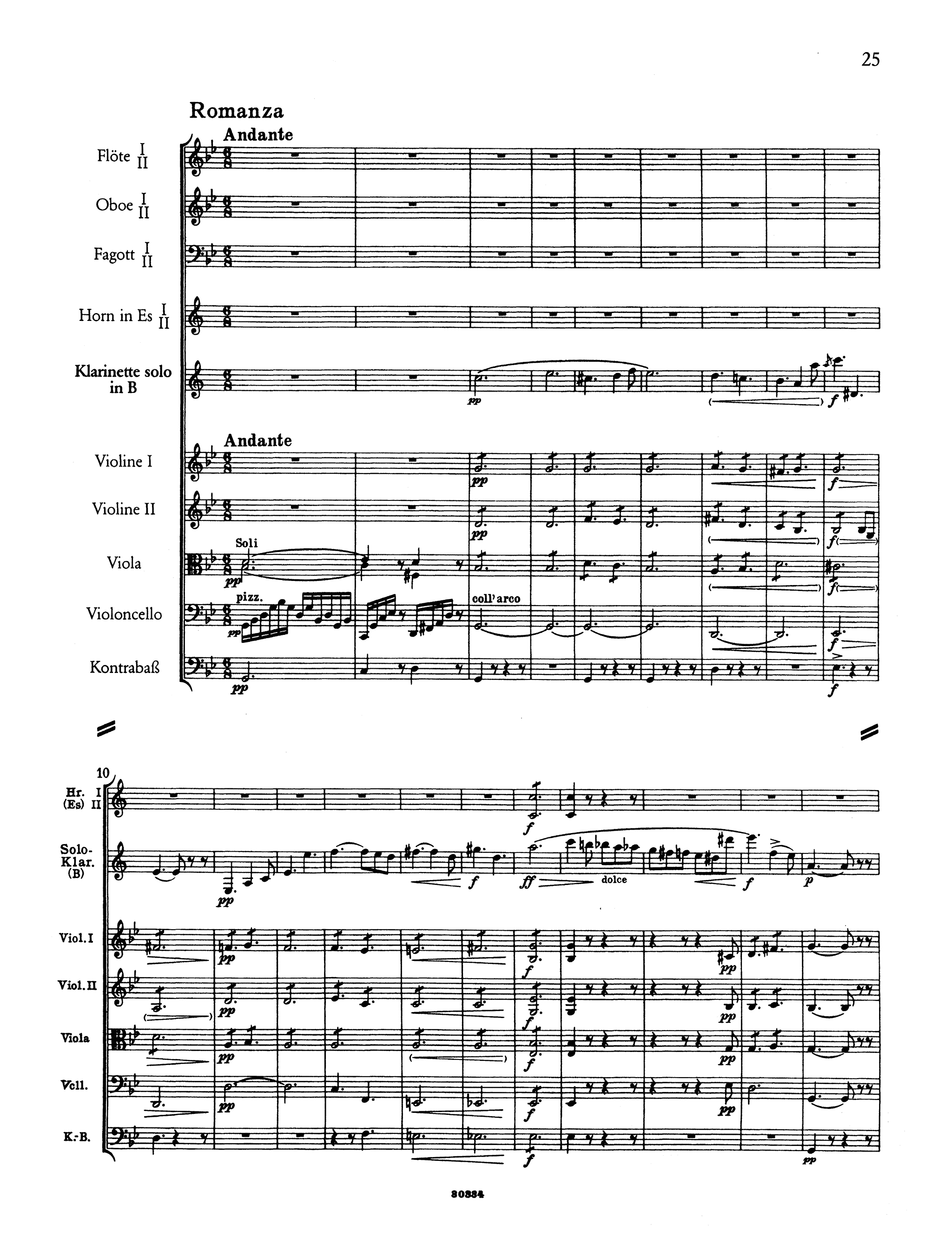 Clarinet Concerto No. 2, Op. 74 Full Score - Movement 2