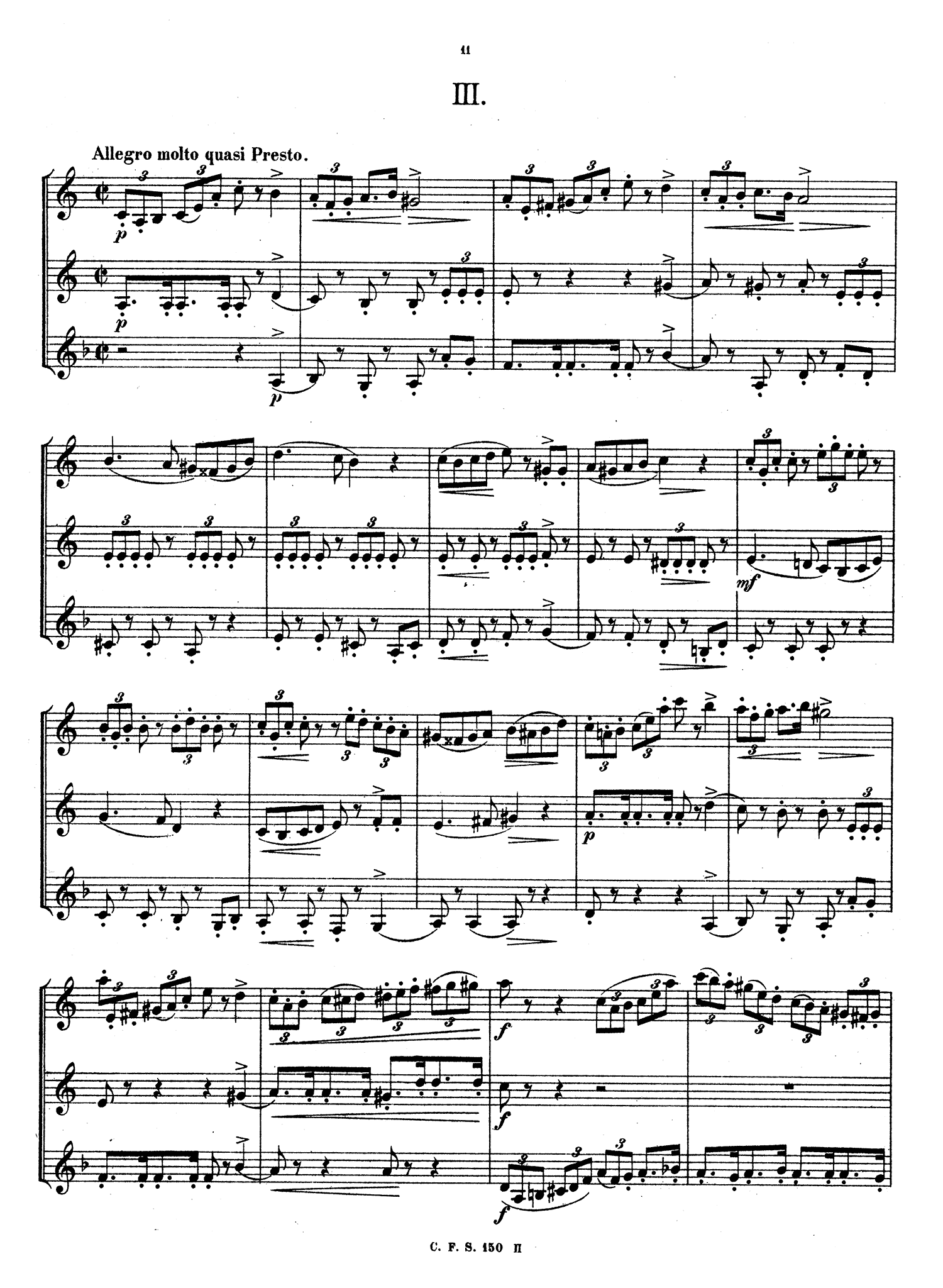 Stark Sonata for 2 Clarinets & Bassoon in G Minor - Movement 3