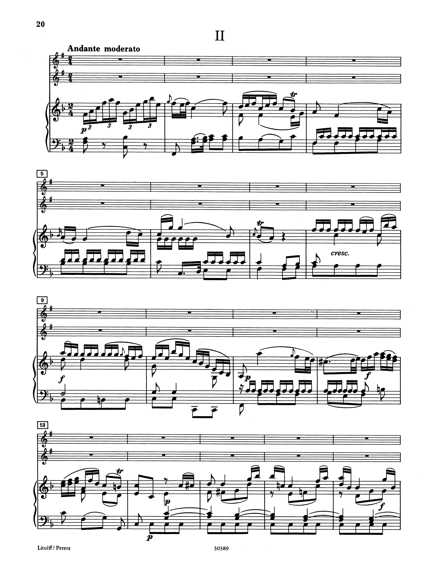 Carl Stamitz Concerto for 2 Clarinets B-flat Major Sieber No. 4 - Movement 2