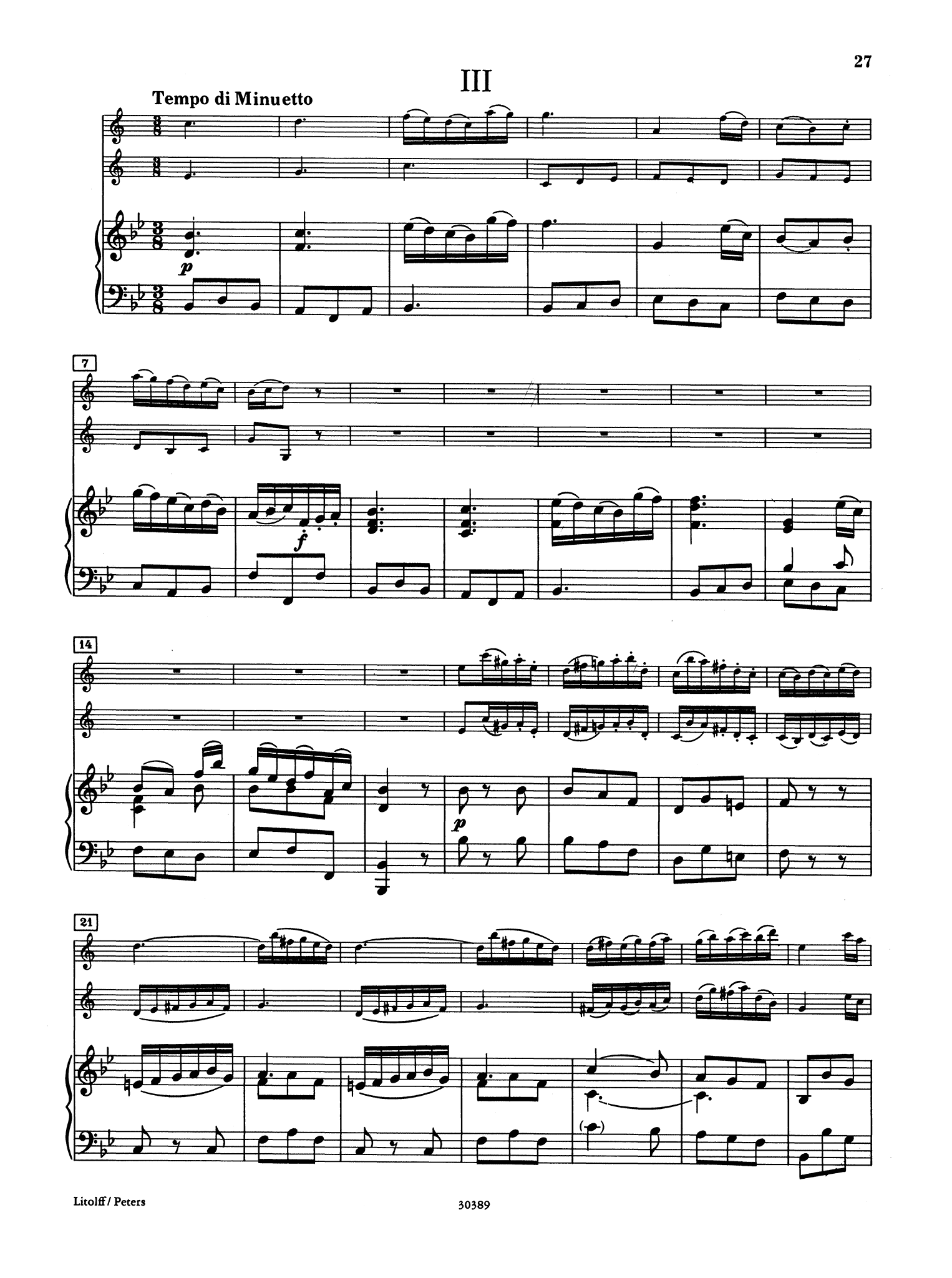Carl Stamitz Concerto for 2 Clarinets B-flat Major Sieber No. 4 - Movement 3