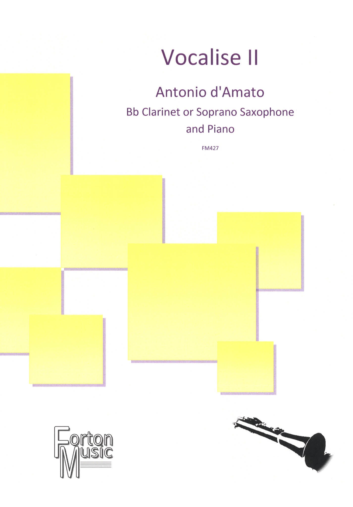Antonio d"Amato Vocalise No. 2 for clarinet and piano cover
