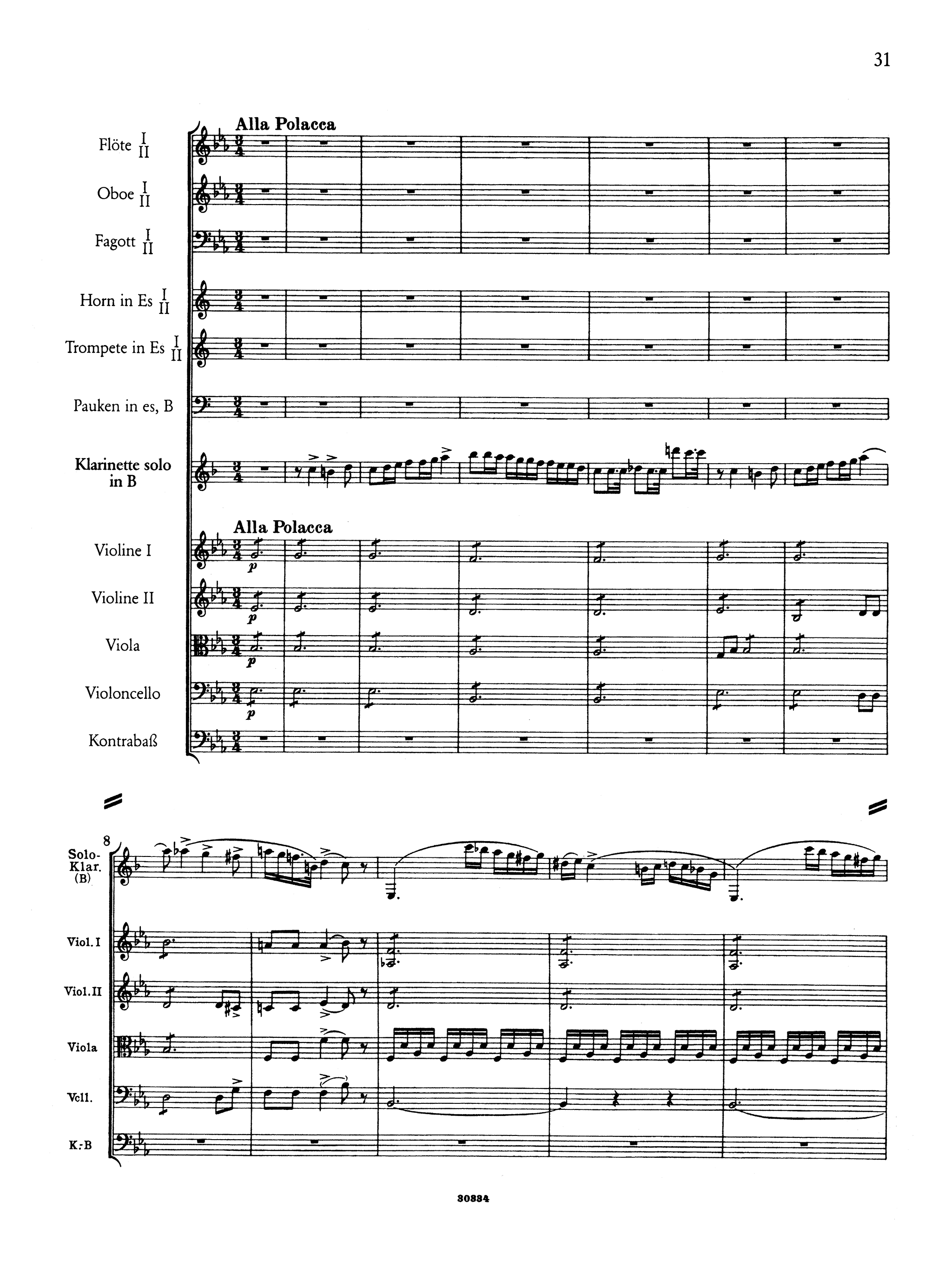 Clarinet Concerto No. 2, Op. 74 Full Score - Movement 3