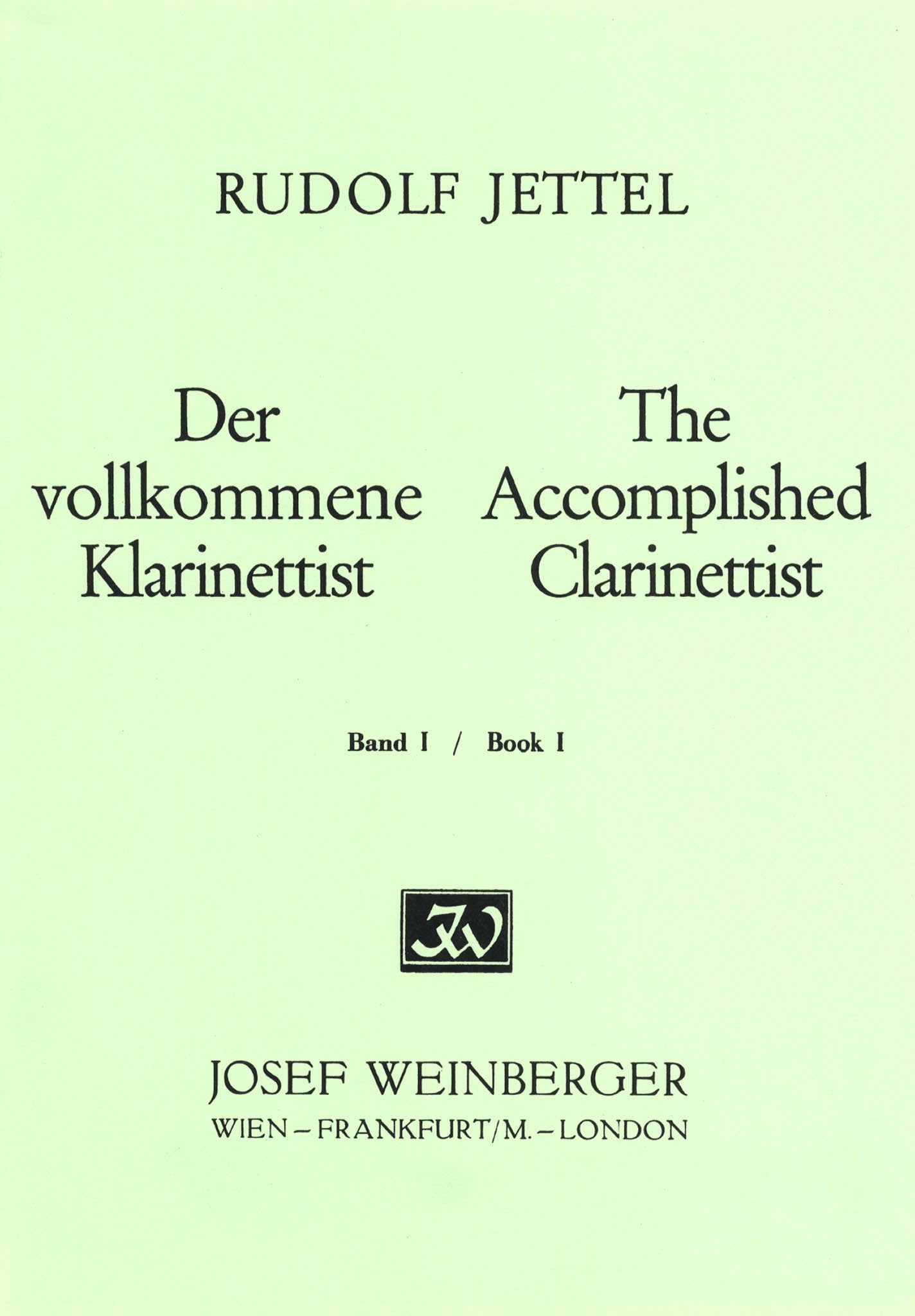 The Accomplished Clarinettist, Book 1 Cover