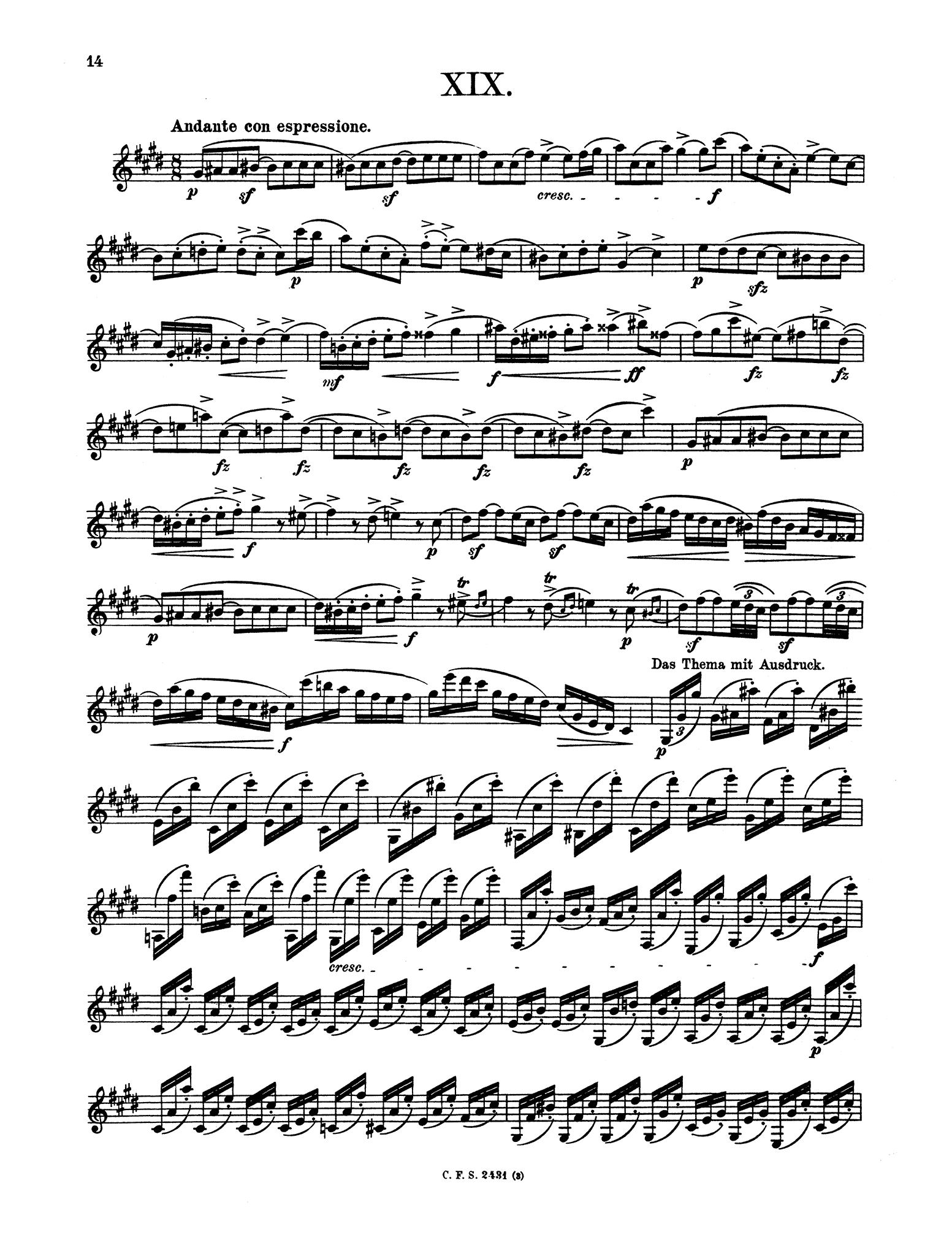 Stark Clarinet Method, Op. 51, Vol. 3 (24 Grand Virtuoso-Studies): Section 2 of 2 page 14