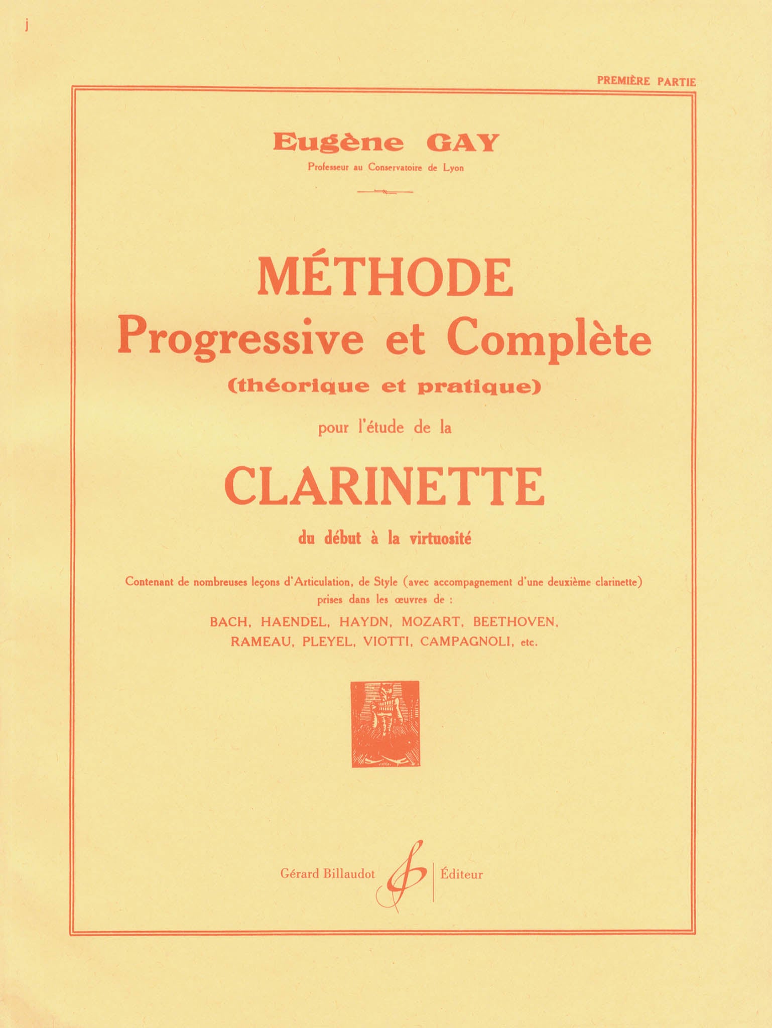 Progressive and Complete Method for the Clarinet, Book 1 Cover