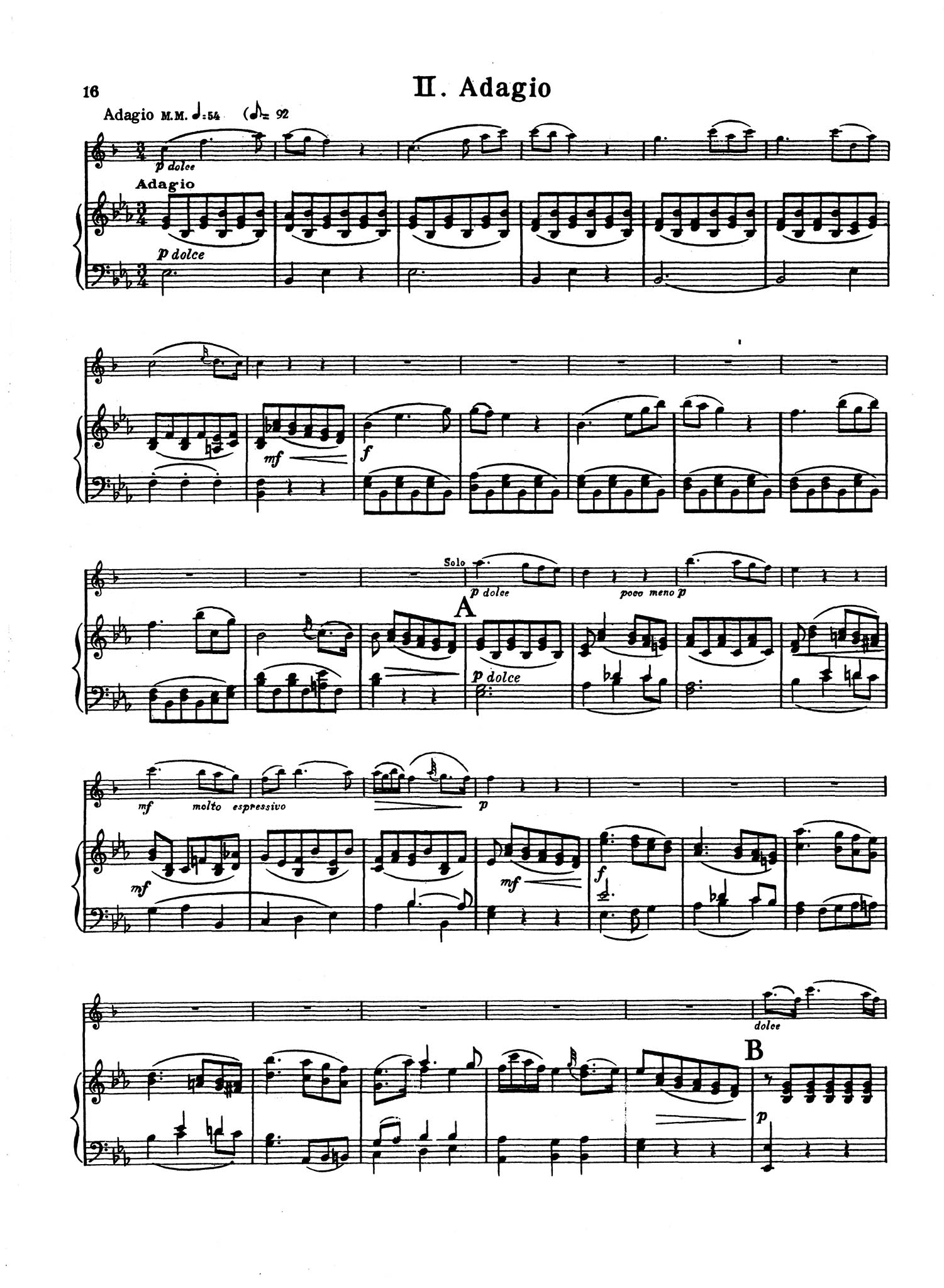 Clarinet Concerto in A Major, K. 622 - Movement 2