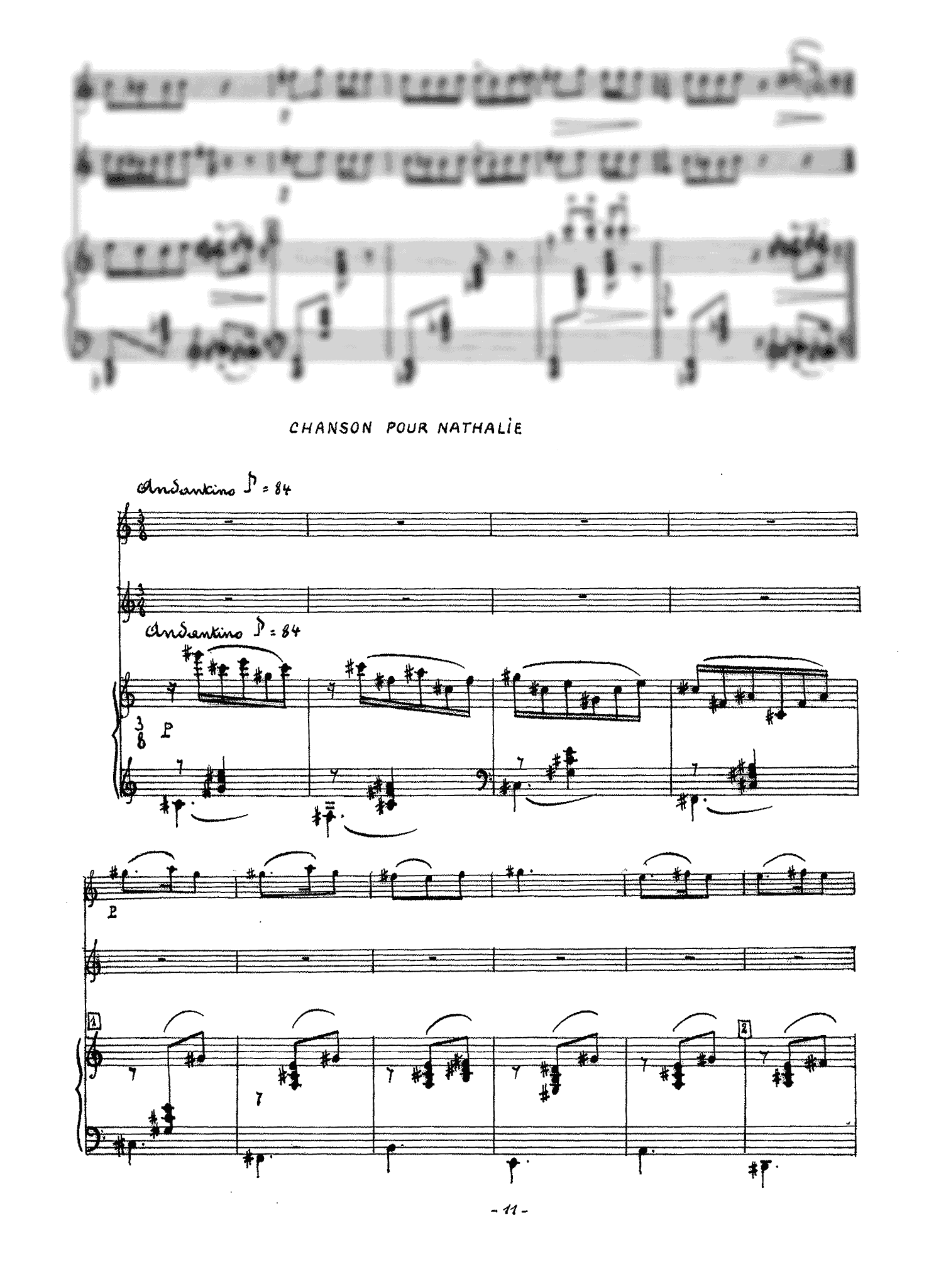 Pierre Max Dubois Suite for clarinet, violin, & piano - Movement 3