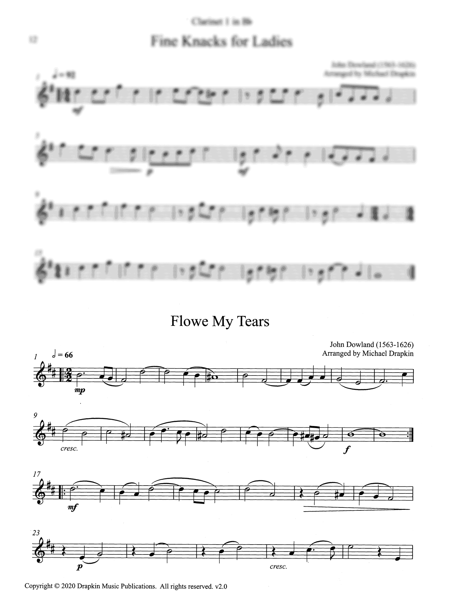 Drapkin Clarinet Trios Volume 2 First Clarinet part
