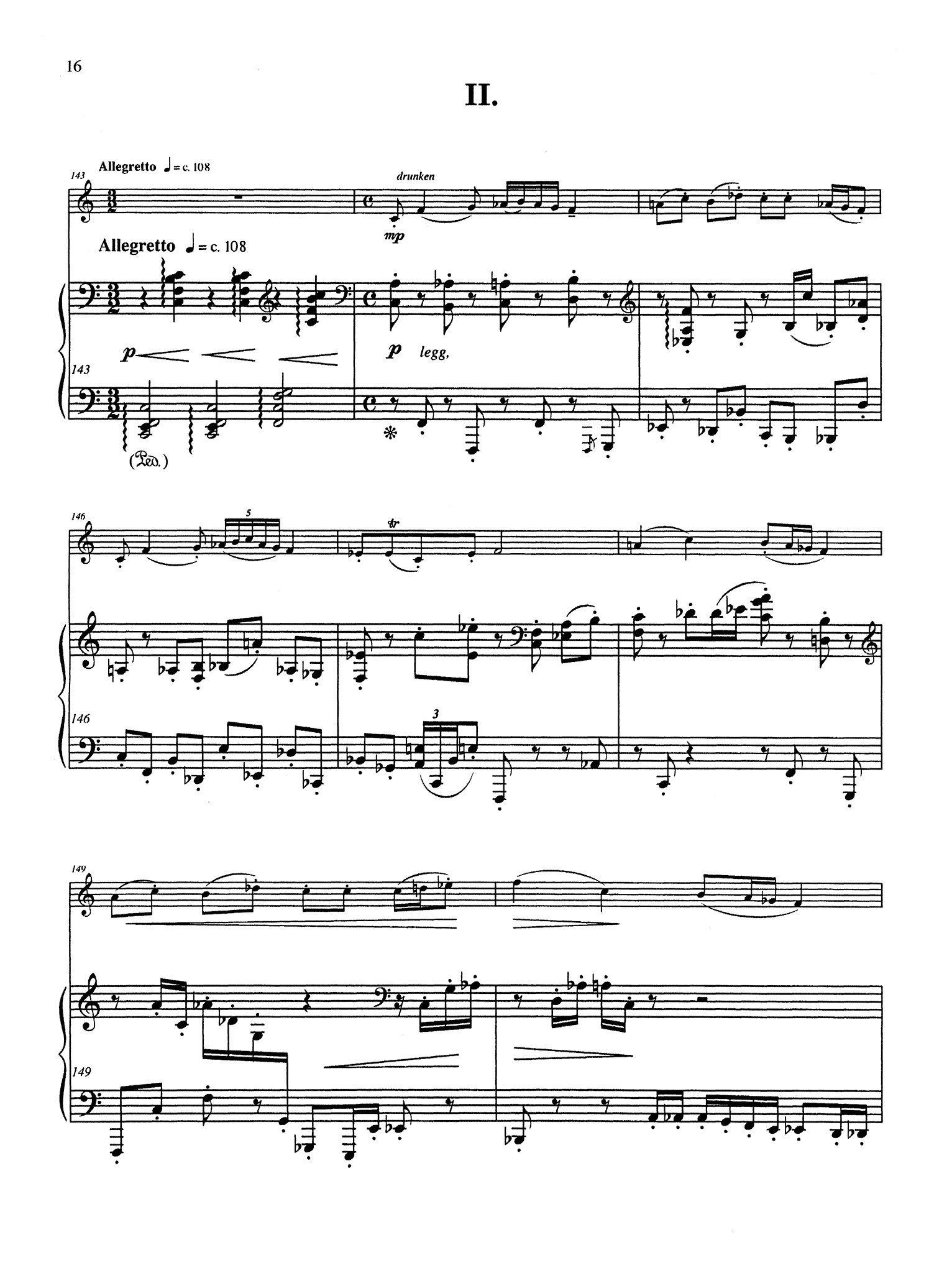 Schoenfeld Sonatina for Klezmer Clarinet & Piano - Movement 2