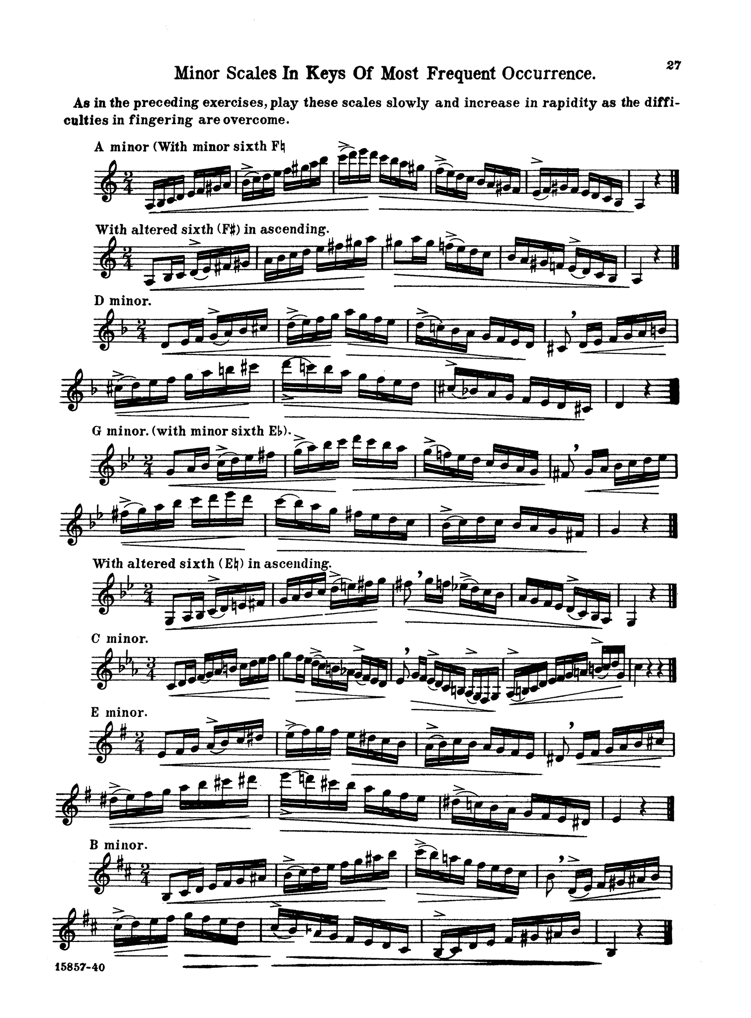 Parès Daily Exercises & Scales for Clarinet page 27