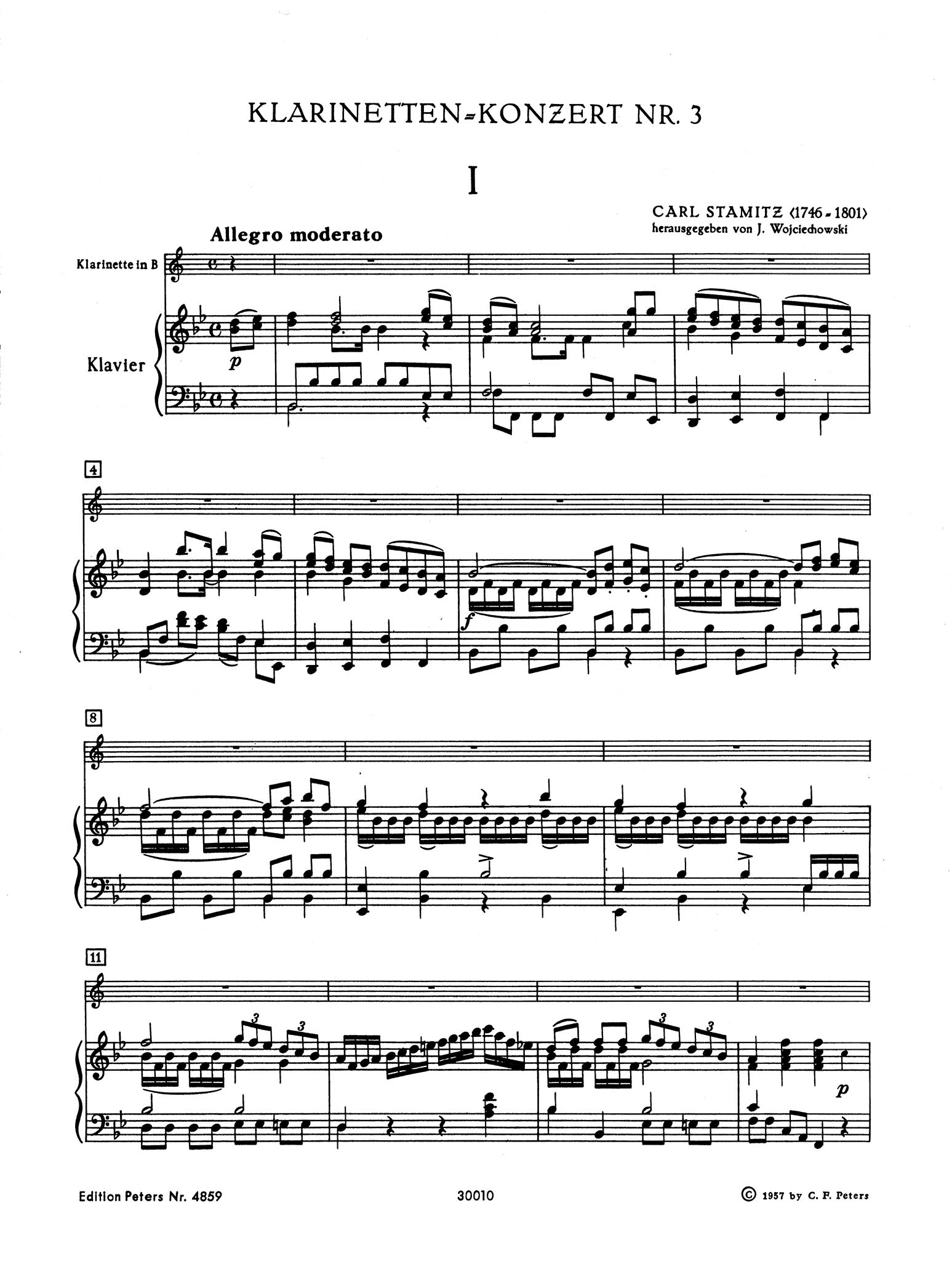 Clarinet Concerto No. 7 (Kaiser) in B-flat Major - Movement 1