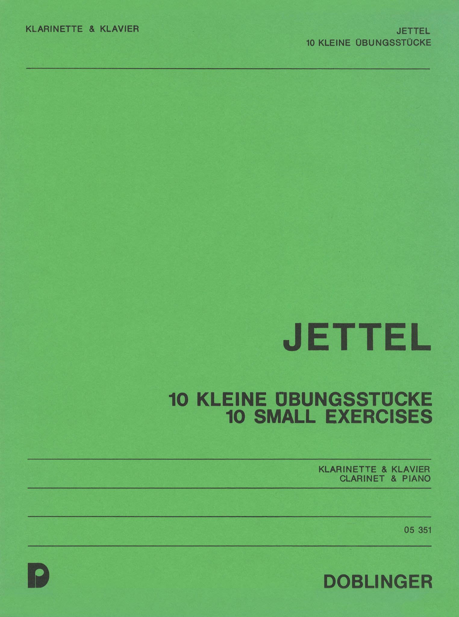 Jettel 10 Klein e Ubunsstuck clarinet piano Cover